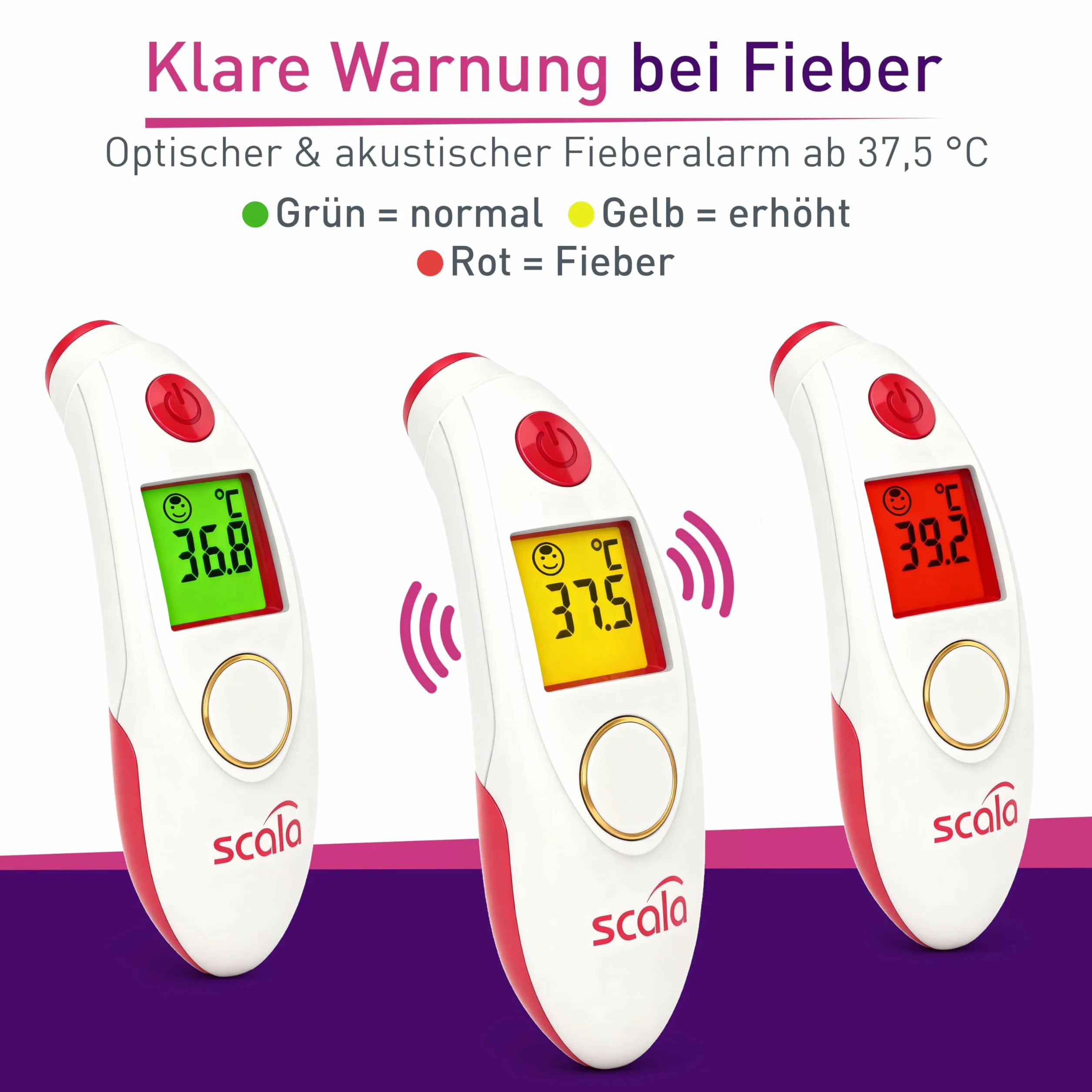 Cyfrowy termometr na podczerwień SC 8360 NFC Top Speed Night z alarmem gorączki i pamięcią danych przez aplikację