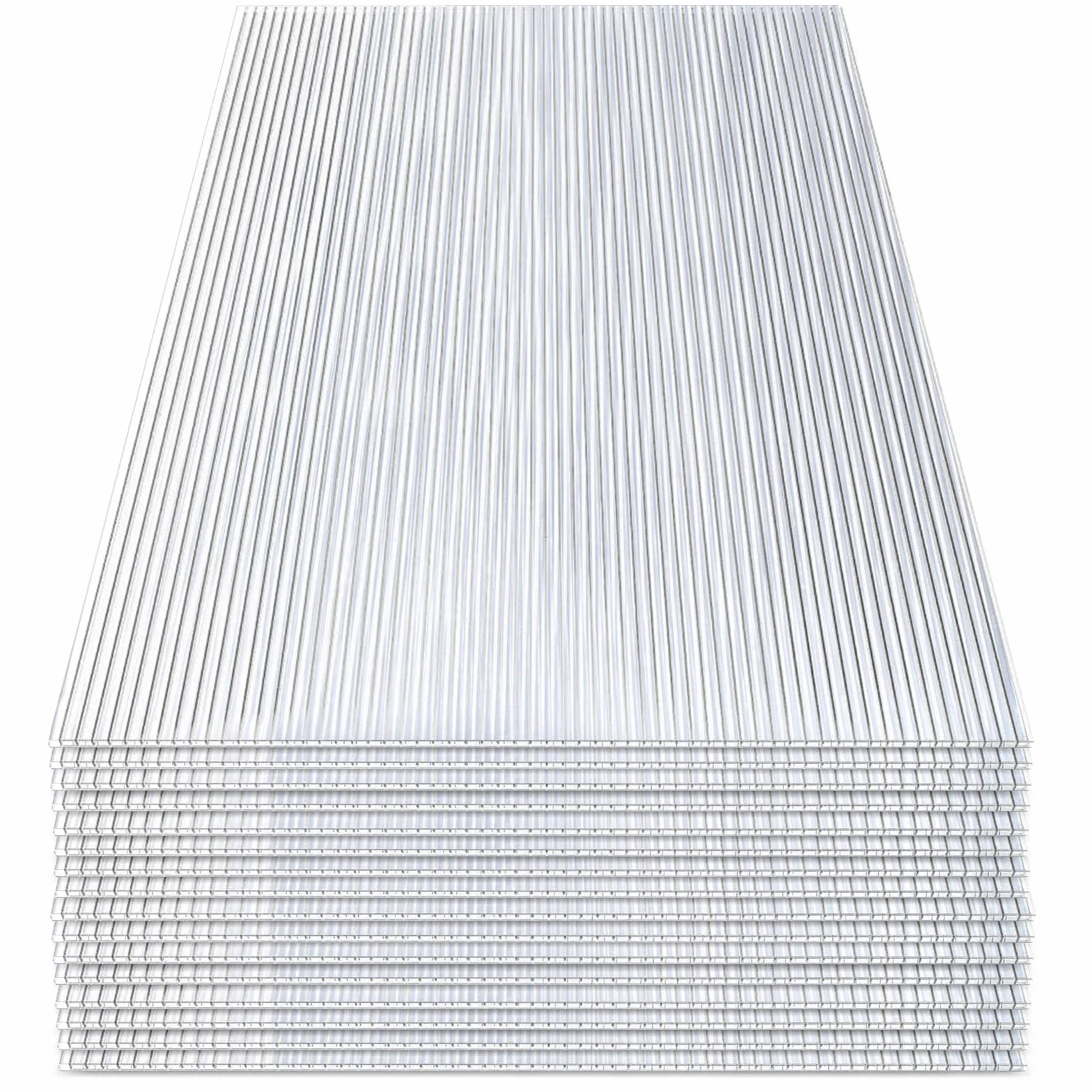 14 x poliwęglanowe płyty komorowe 4 mm, podwójna płyta komorowa, poliwęglan, 60,5 x 121 cm, 10,25 m², odporna na promieniowanie UV, do szklarni, ogrodu, płyty zastępcze