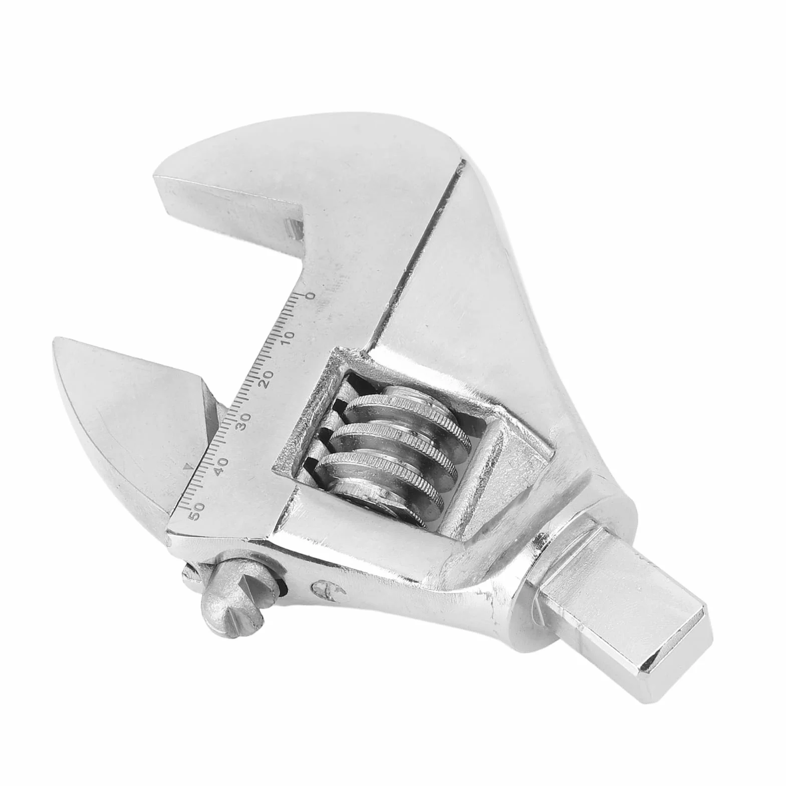 Cocoarm Głowica do Wymiany Klucza, Głowica Klucza Nastawnego ze Stali Chromowo-wanadowej do Narzędzia Skrętnego z Dużym Otworem Majsterkowania (0–48 mm / 0–1,9 cala)