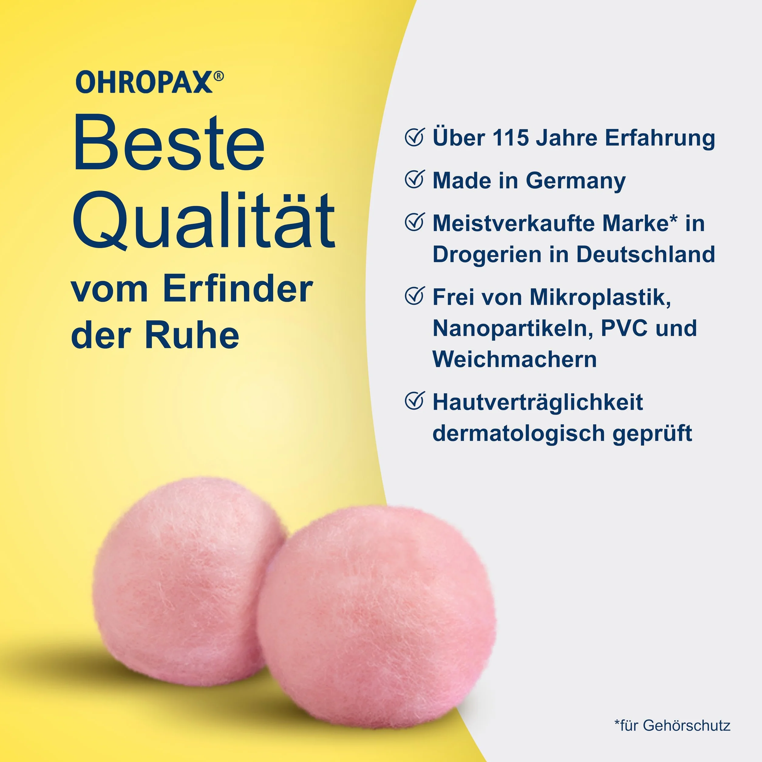 OHROPAX Klasyczne zatyczki do uszu izolacja akustyczna SNR