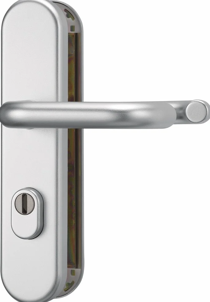 ABUS Okucie ochronne drzwi KLZS714 FS1 z osłoną cylindra - srebrne - 42555