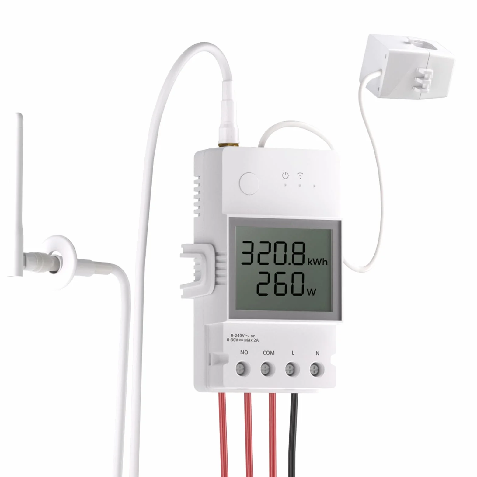 SONOFF POWCT 100A Inteligentny licznik energii WiFi z detekcją CT, 1-fazowy dwukierunkowy tester energii elektrycznej zasilany energią słoneczną, cyfrowy licznik energii elektrycznej LCD