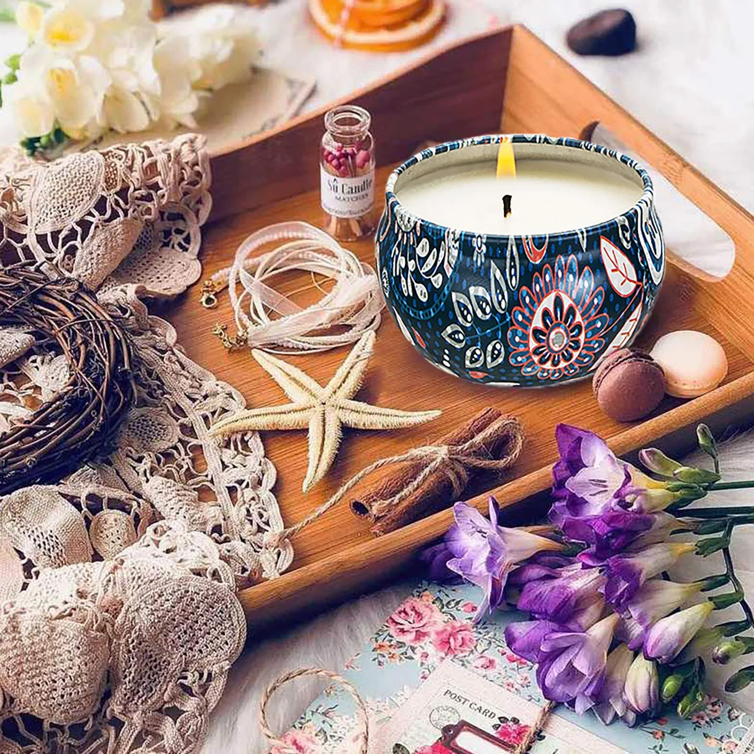 świece zapachowe, 8 szt., zestaw świec zapachowych, do aromaterapii, naturalny wosk sojowy, na Boże Narodzenie, urodziny, Dzień Matki, walentynki, wesele