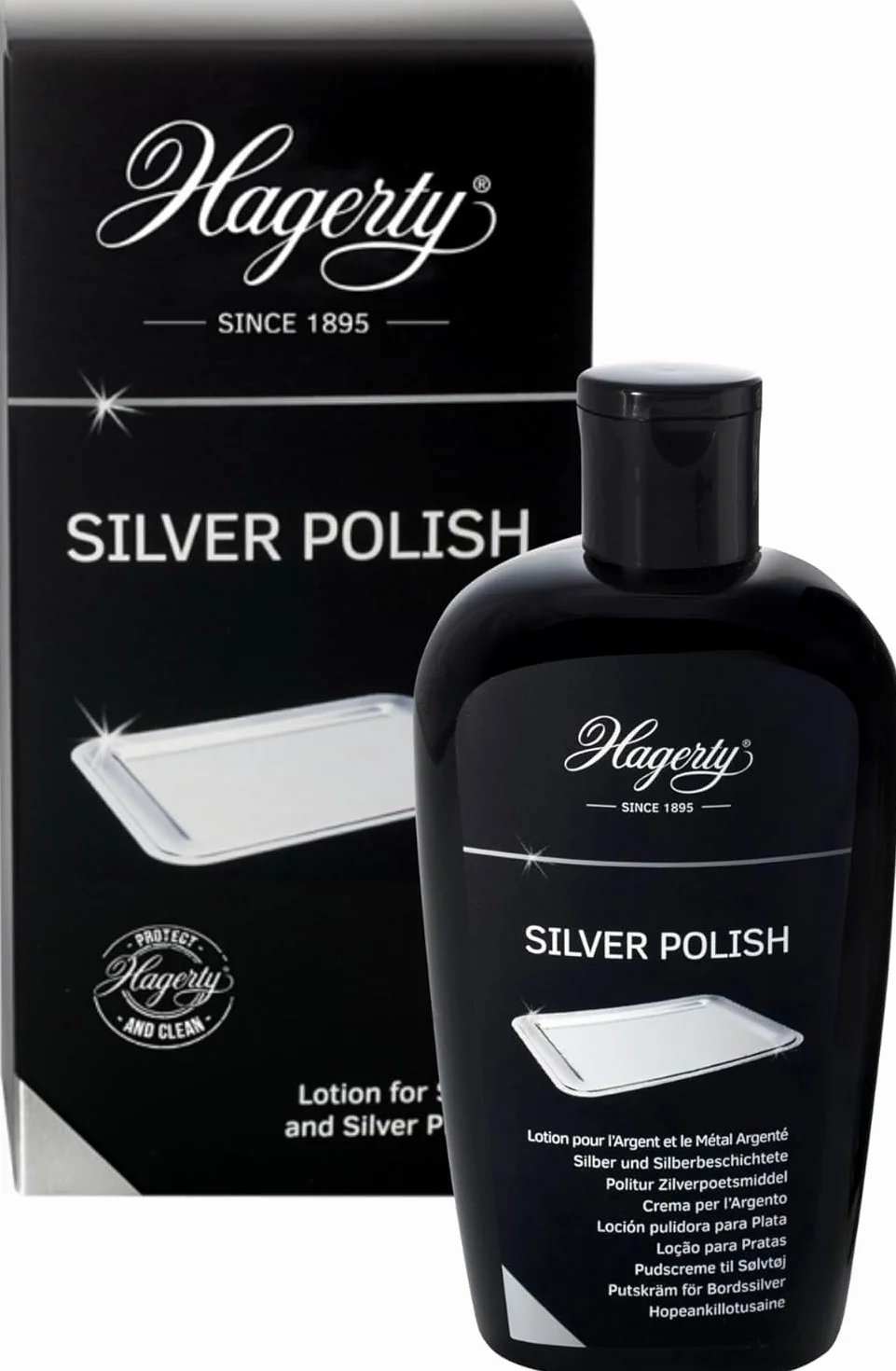 Hagerty Silver Polish 250 ml I Skuteczna politura do srebra i posrebrzanych metali I Pasta do polerowania o natychmiastowym działaniu do waz ramek akcesoriów dekoracji I Przywraca połysk