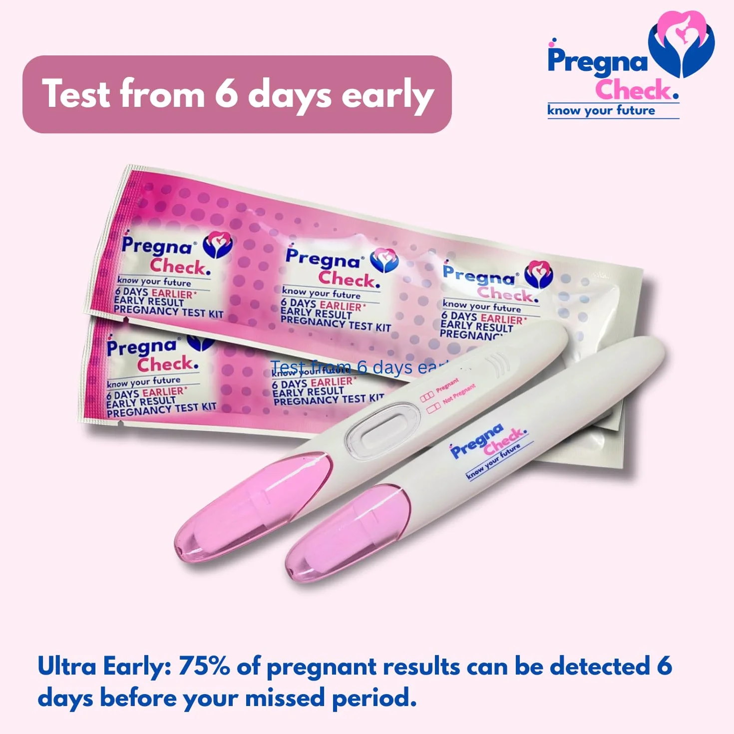 Pregnacheck Test ciążowy 2 szt. 99% dokładność 6 dni wcześniej