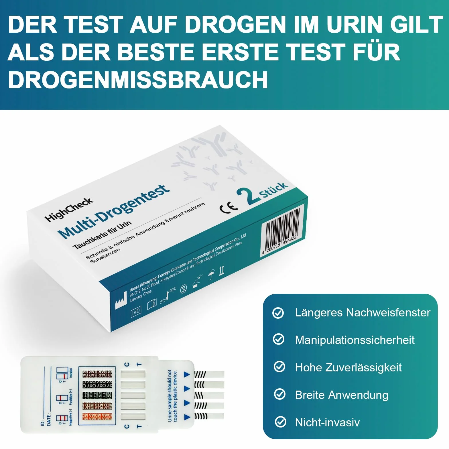 HighCheck test narkotykowy 7 w 1 szybki test moczu