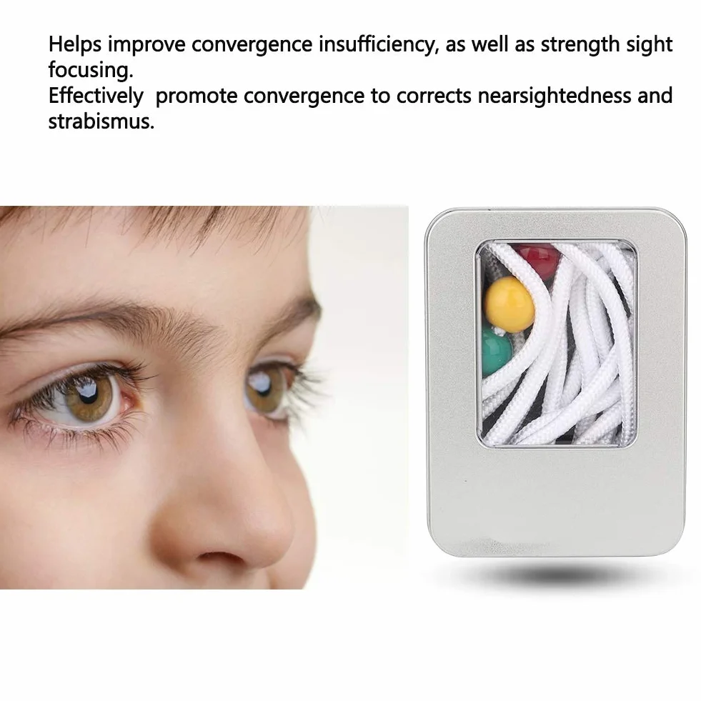 3 koraliki Brock Strabismus Widzenie Terapia Sight Widzenie Konwwładca Narzędzia treningowe dla dzieci Korekcja Myopic Strabismus