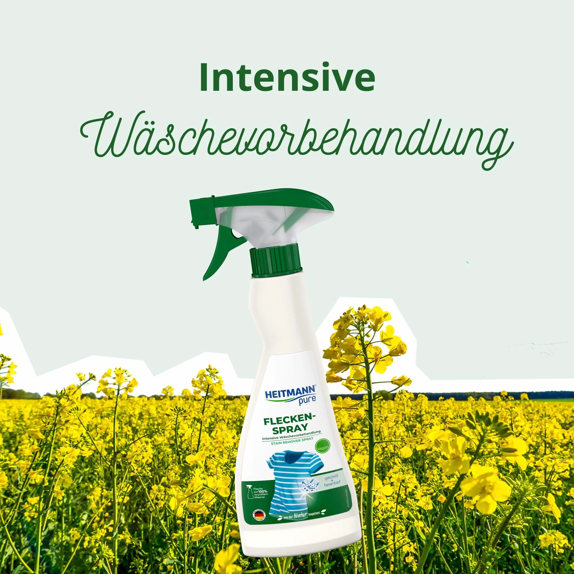 HEITMANN pure Spray na plamy, wegańska alternatywa dla mydła żółciowego, intensywna obróbka wstępna plam, 250 ml