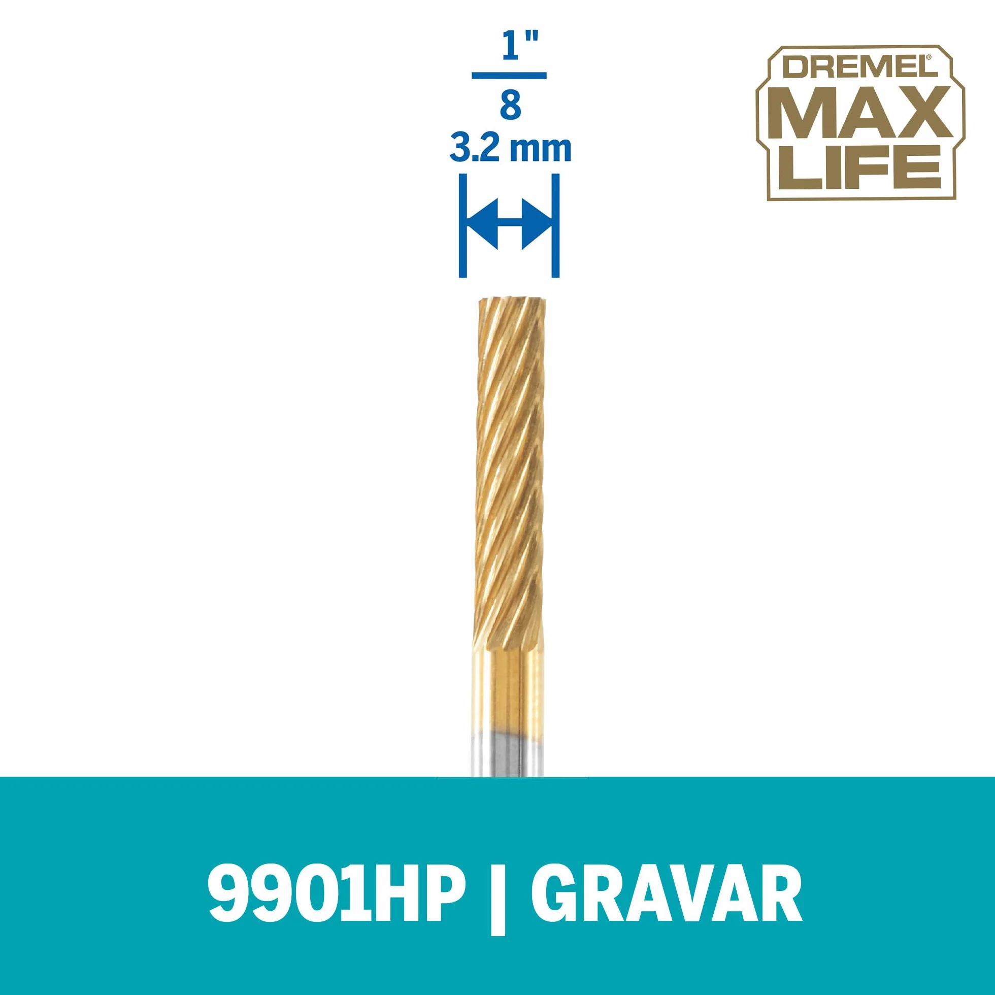 Dremel Max Life 9901HP 1/8" (3,2 mm) wiertło obrotowe z węglika wolframu