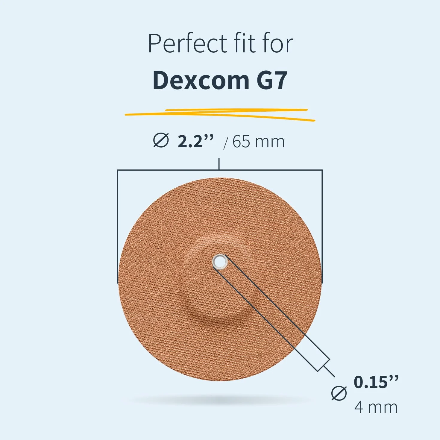 MySweetStitch Plaster do sensora Dexcom G7 Wodoodporny 25 sztuk Ø 65mm Ø 4mm Wielokolorowy