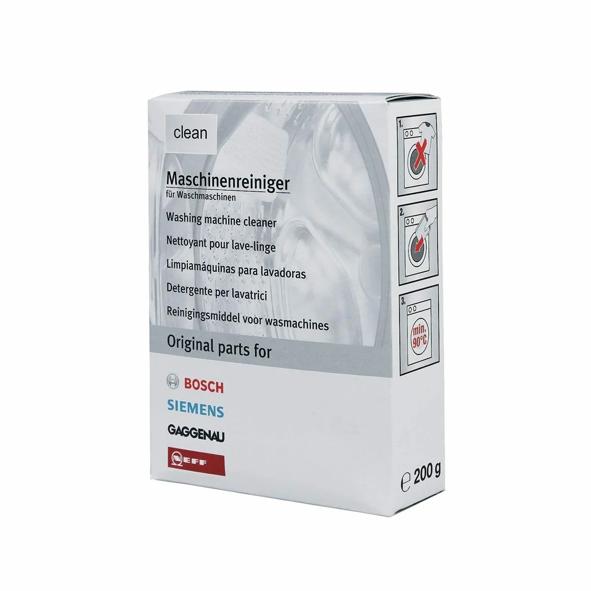 Bosch Siemens 311926 00311926 ORIGINAL 200 g środek do czyszczenia pralki również Balay Constructa Gaggenau Koenic Viva Neff