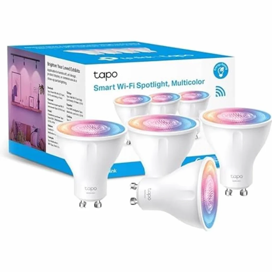 TP-Link Tapo L630 (4-pack) | Zestaw 4 inteligentnych żarówek Wi-Fi GU10 RGB | Ściemnialne | Sterowanie przez aplikację Tapo | Kompatybilne z Alexa i Google Home