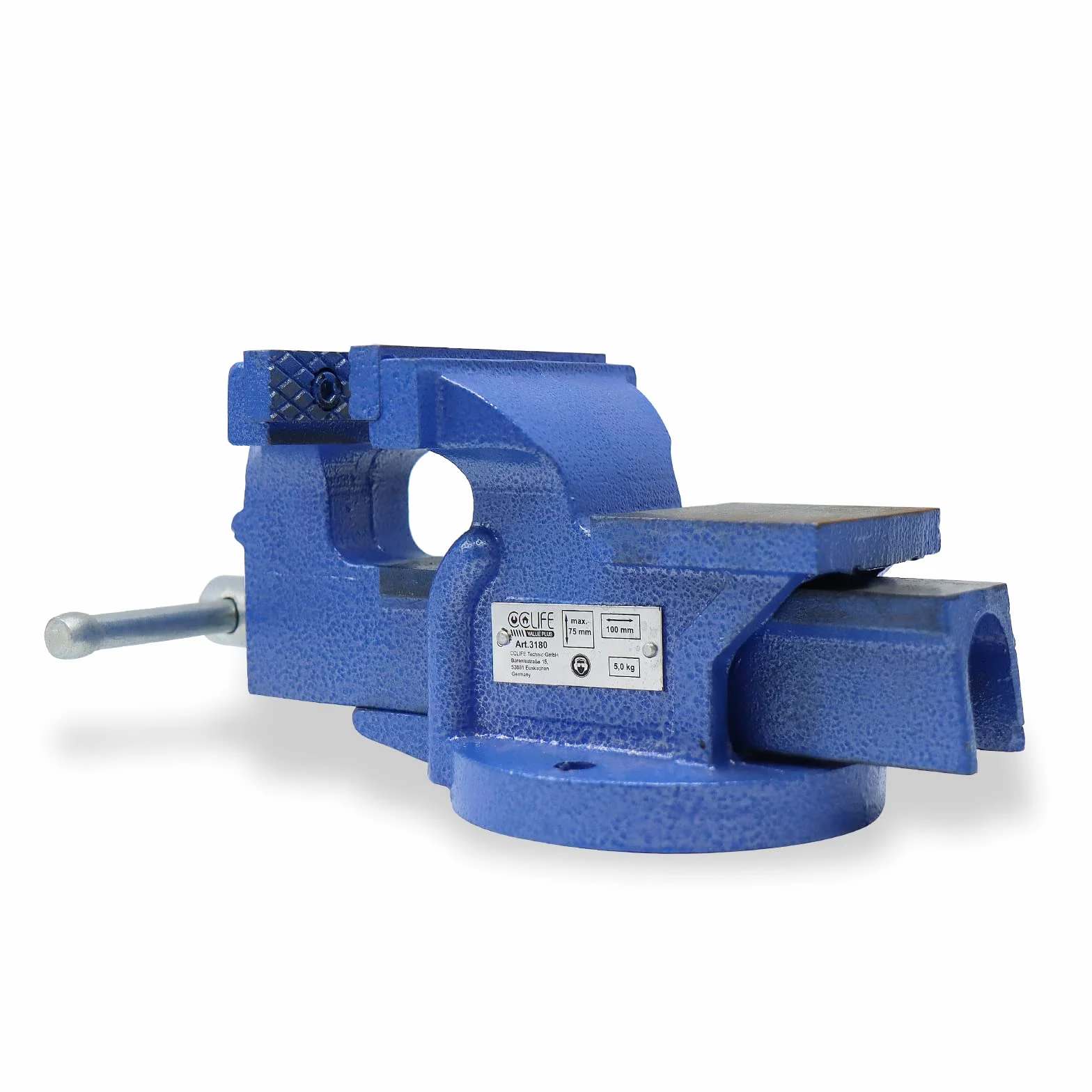 CCLIFE Imadło stałe 100/125/150 mm do stołu warsztatowego, imadło równoległe, model: 100 mm