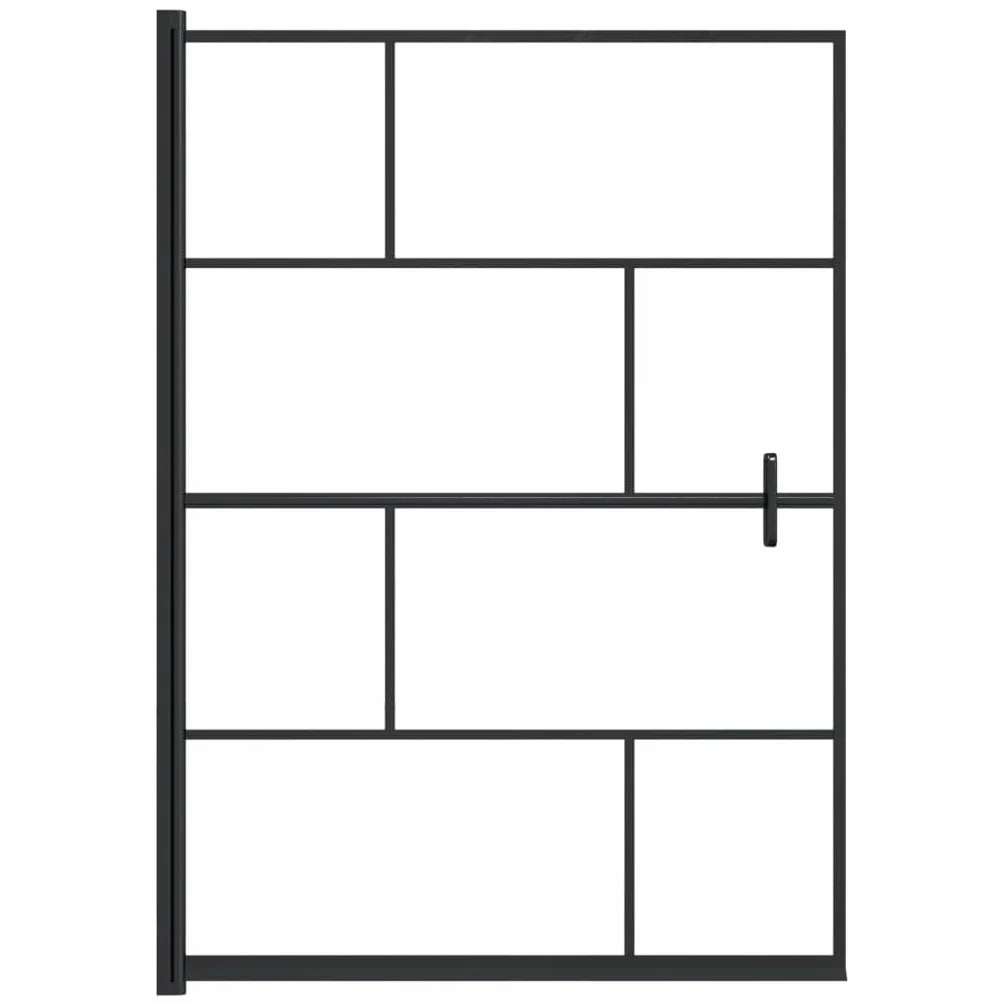 vidaXL Kabina prysznicowa, ESG, 100x140 cm, czarna