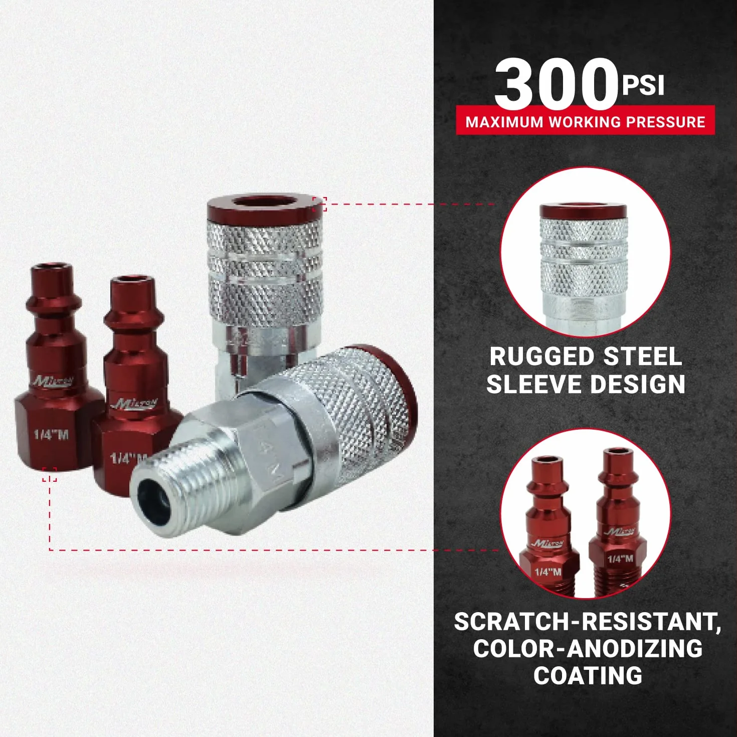Milton S-314MKIT zestaw, 14 szt. M styl 1/4", oryginalna wersja, 14-częściowy