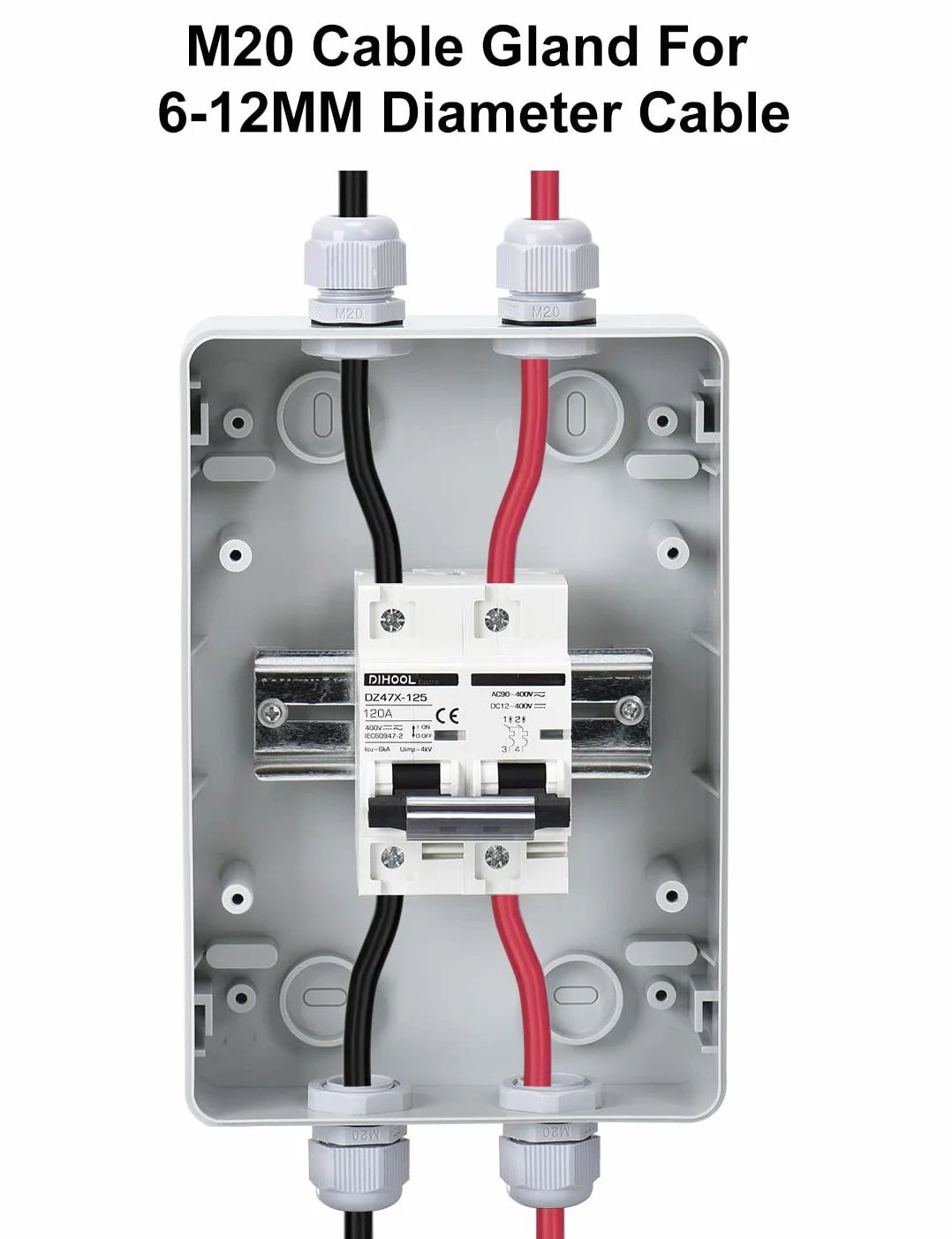 DIHOOL Wyłącznik nadprądowy DC 12V 120A 2-biegunowy IP65