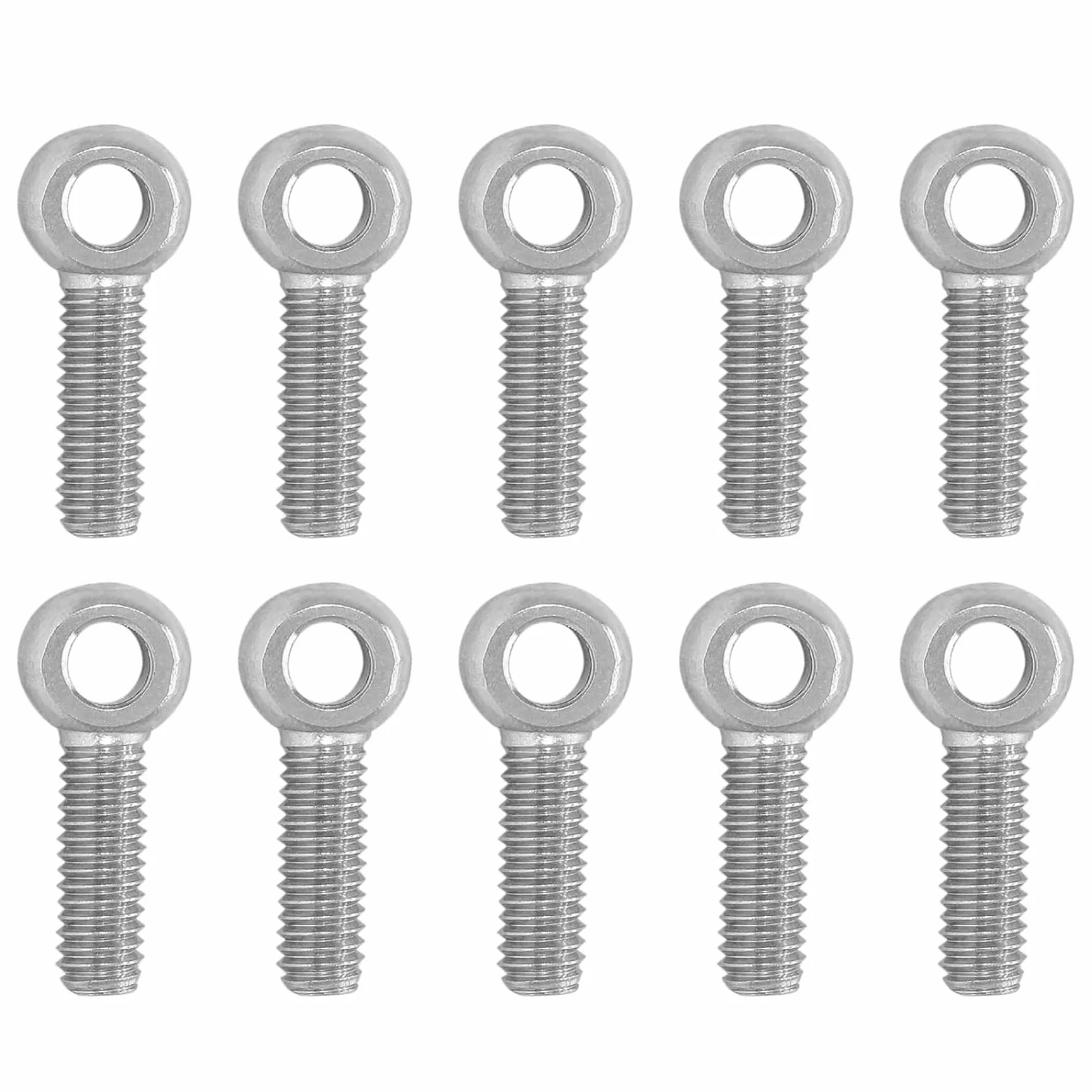 Śruba Oczkowa Do Podnoszenia Maszyn Z Ramieniem Obrotowym M5X15 Mm-M5X50 Mm, 10 Sztuk 304 Ze Stali Nierdzewnej Metryczne Śruby Oczkowe/M5X15Mm