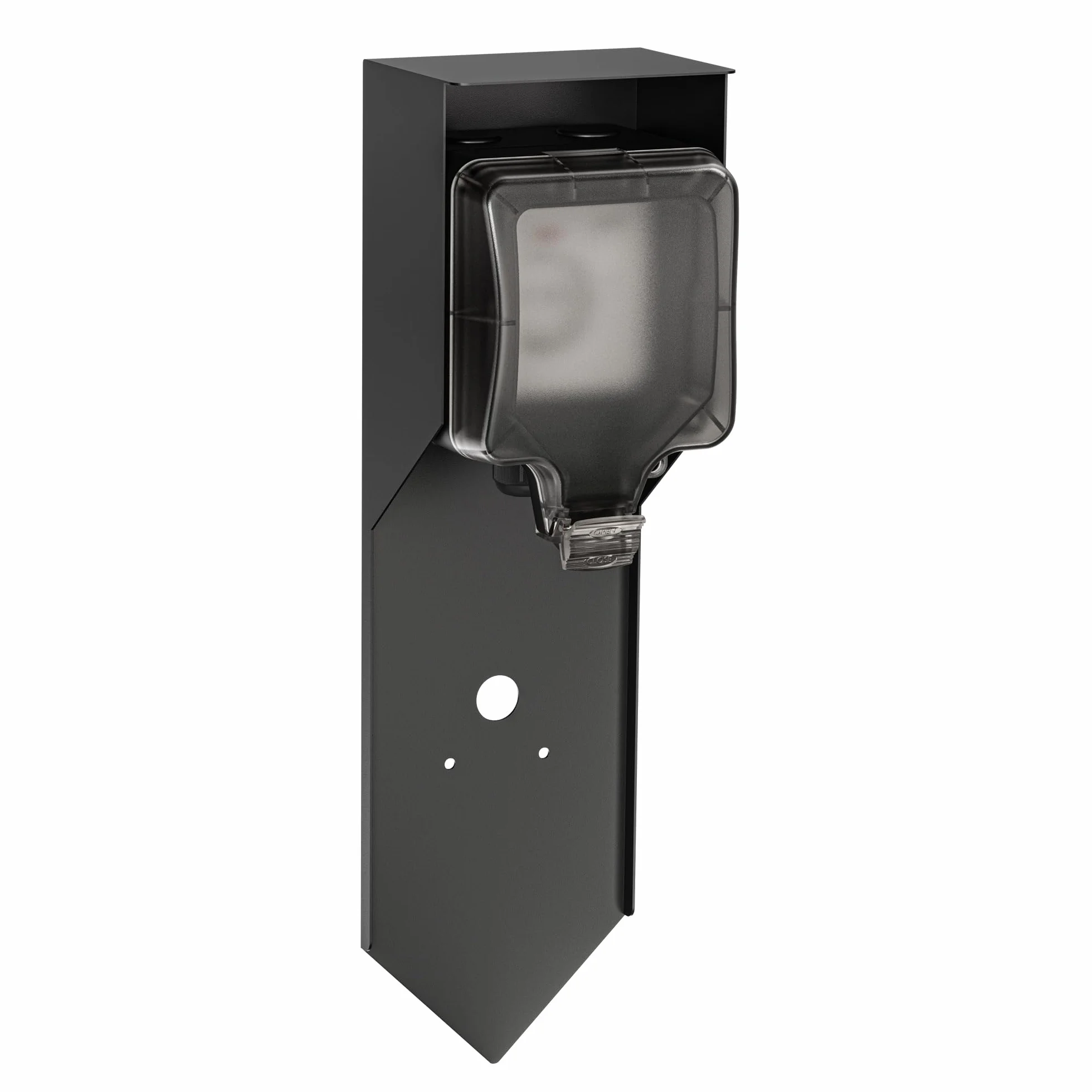 ledscom.de Słupek ogrodowy POXO IP65 stal nierdzewna czarny kwadratowy 40 cm