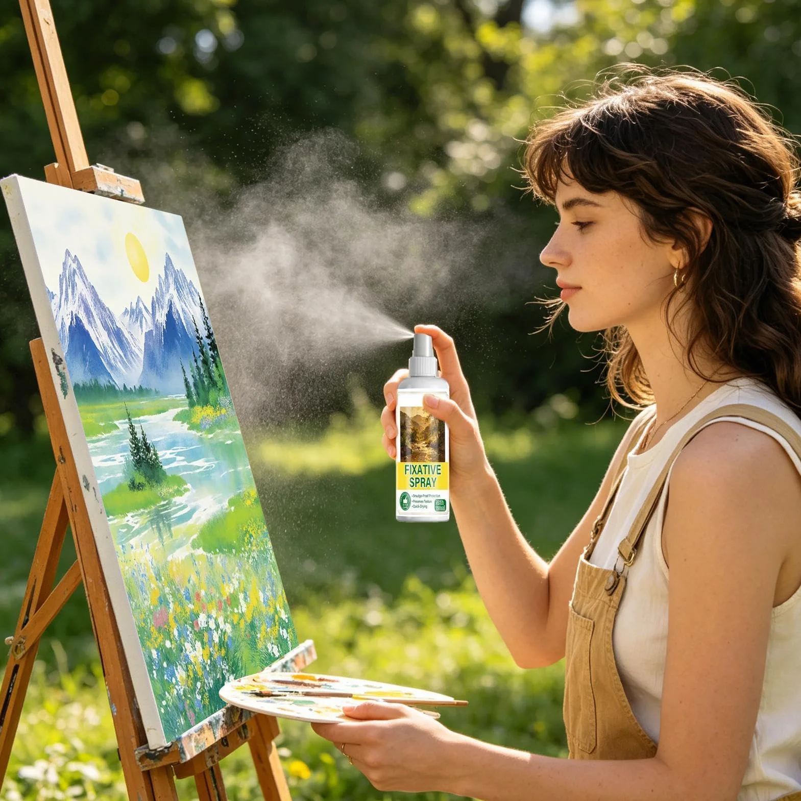 Fixative Spray - Lakier 120ml | Fixative do Rysunków Ołówkiem - do Malowania Rękodzieła Sztuki Tapet Akryli Gwaszu Węgla Olejów