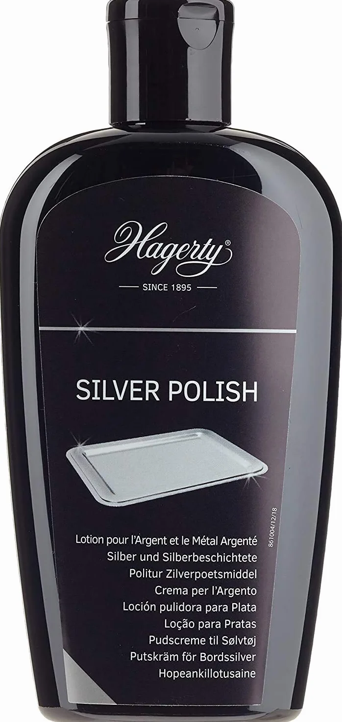 Hagerty Silver Polish 250 ml I Wydajny lakier do srebra i posrebrzanego metalu I pasta do polerowania z natychmiastowym efektem do wazonów, listew, akcesoriów, artykułów dekoracyjnych