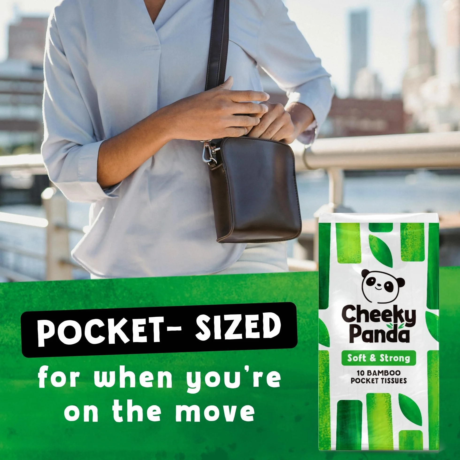 The Cheeky Panda Classic POCKT8 Chusteczki, Biały, 80 szt