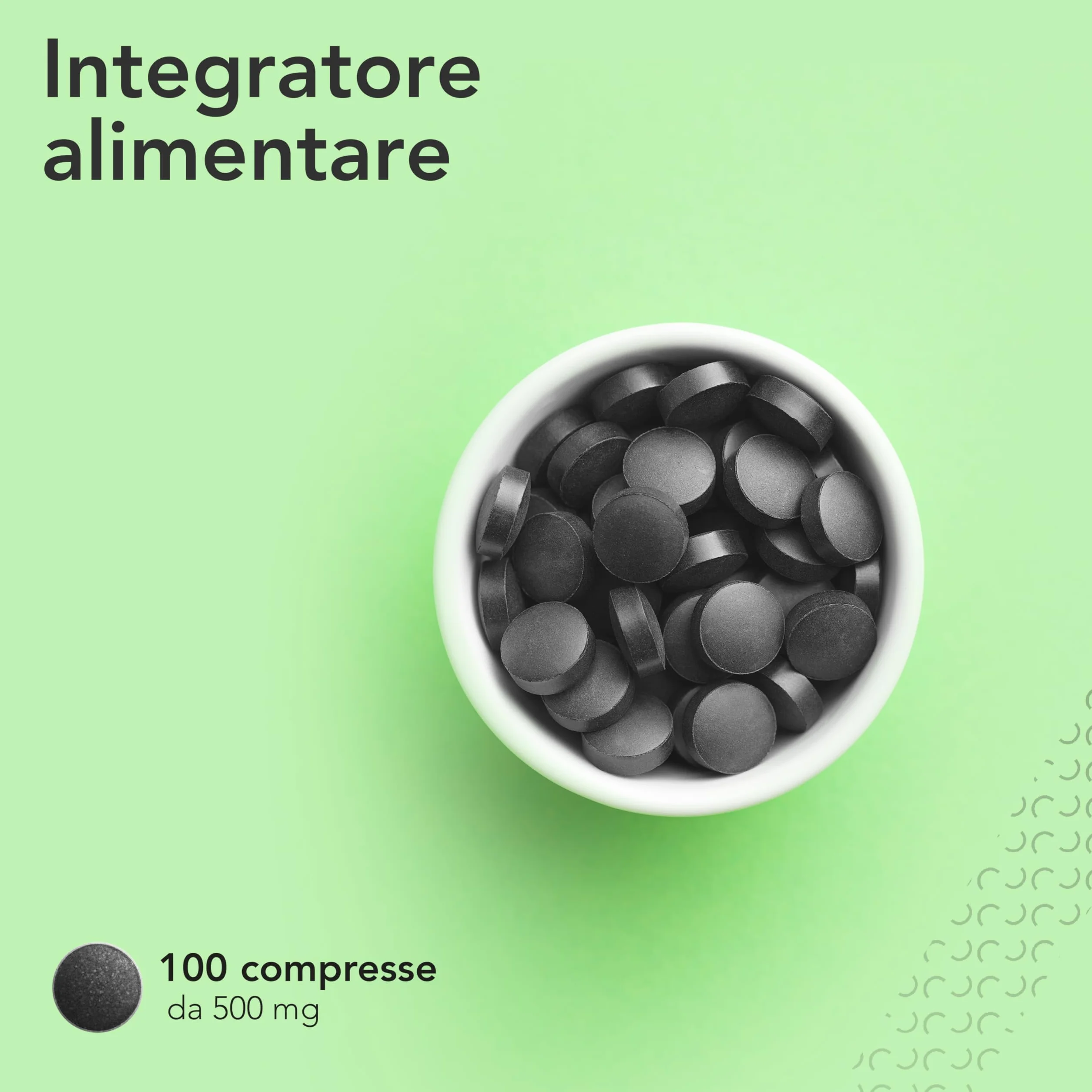 Węgiel Aktywny spożywczy w tabletkach 500 mg 100 sztuk Made in Italy