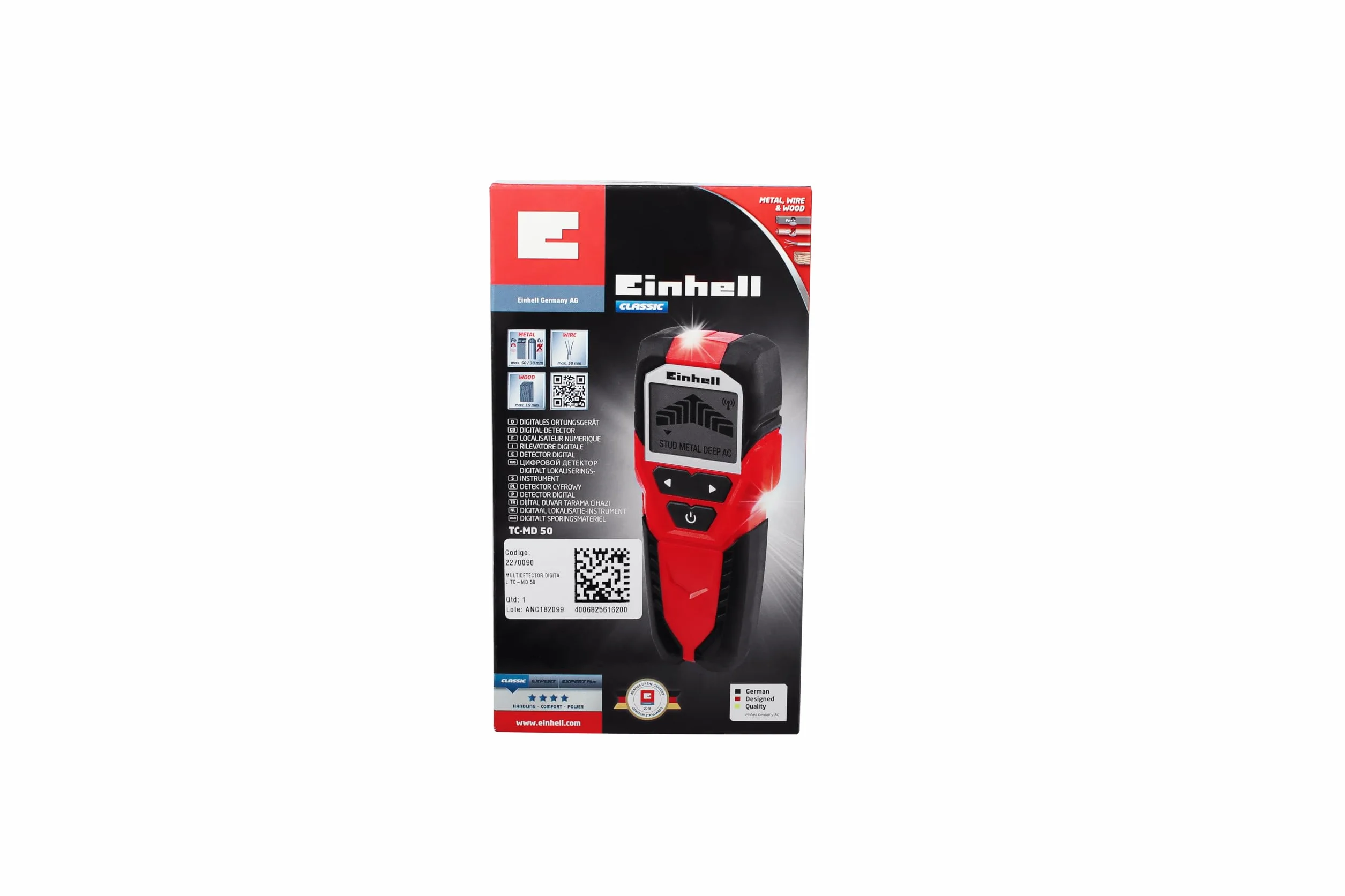 Einhell Lokalizator cyfrowy TC-MD 50, czerwony