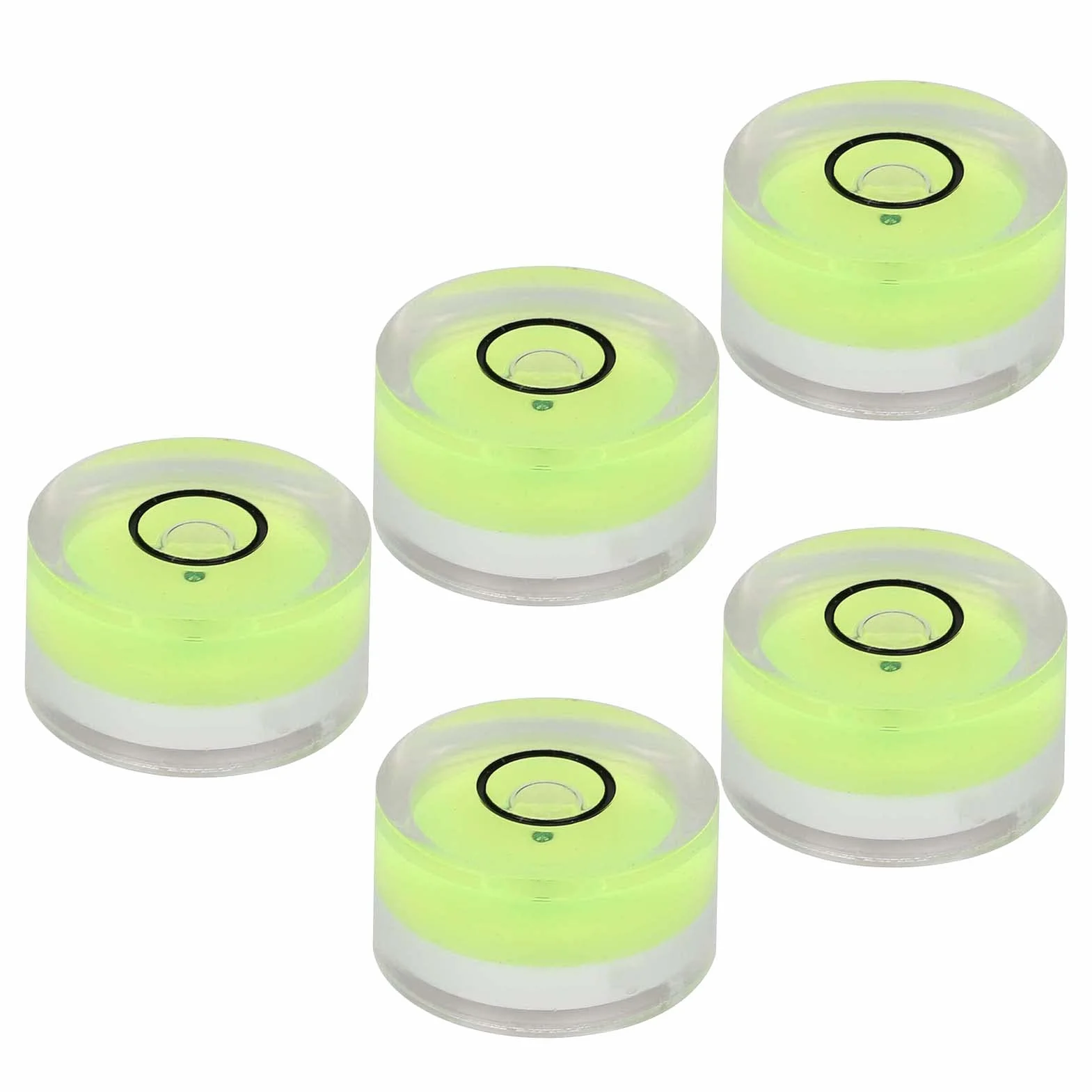 5 Sztuk Mini Poziomica Bąbelkowa Okrągła 15mm ABS do Wyrównywania Powierzchni w Budowie Warsztacie dla Precyzyjnego Montażu Narzędzi Pomiarowych