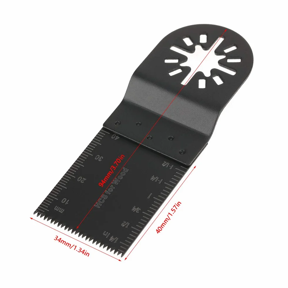 lyrlody Multitool brzeszczot pił, 20 szt. 34 mm uniwersalne piły zestaw oscylacyjny wielofunkcyjny dokładny szybki zestaw narzędzi wielofunkcyjnych z naciętym wzorem zębów do naprawy cięcia czarny