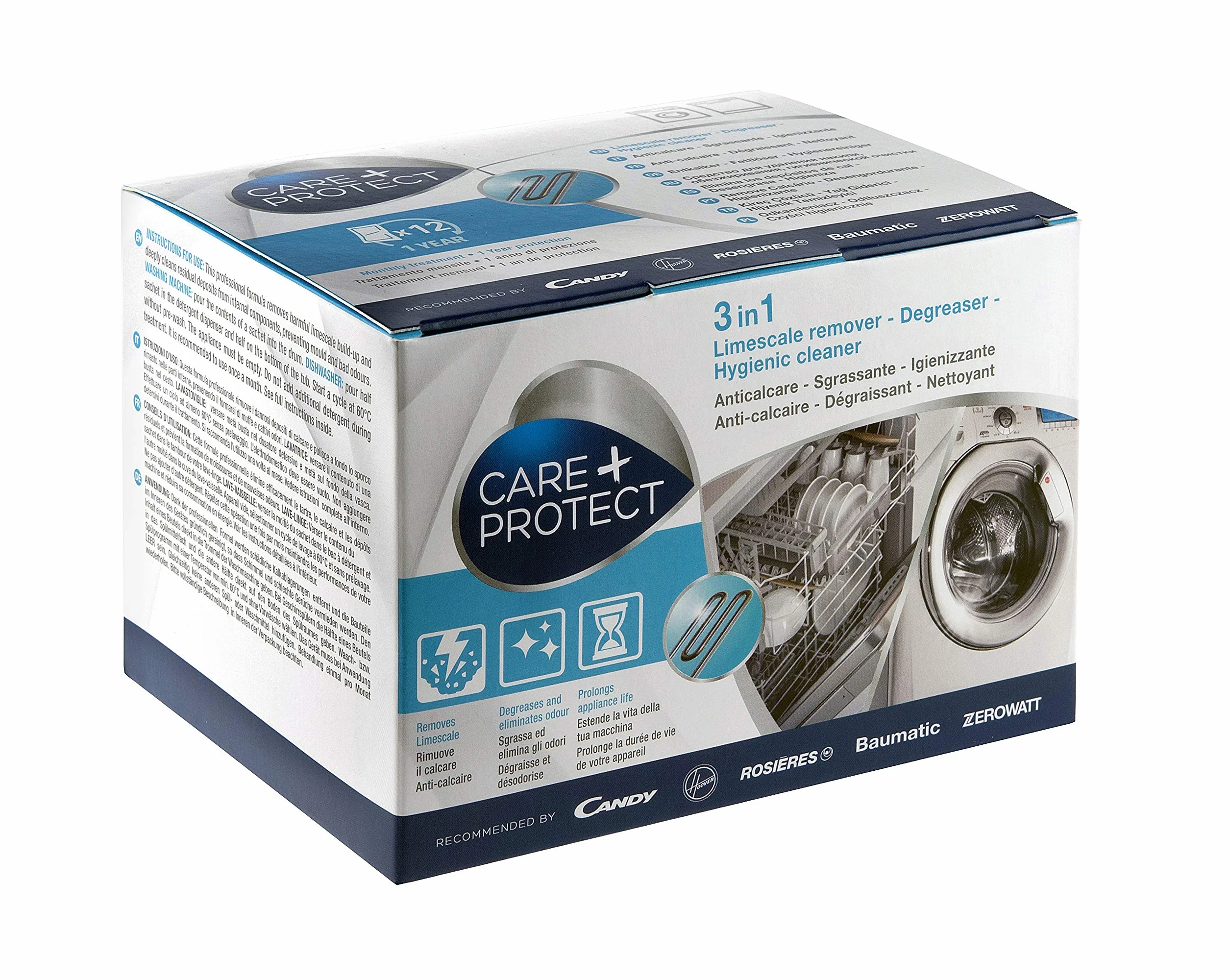 Care+Protect CANDY 35601768 Anticalcare Sgrassante Igenizzante Lavatrice Lavasto