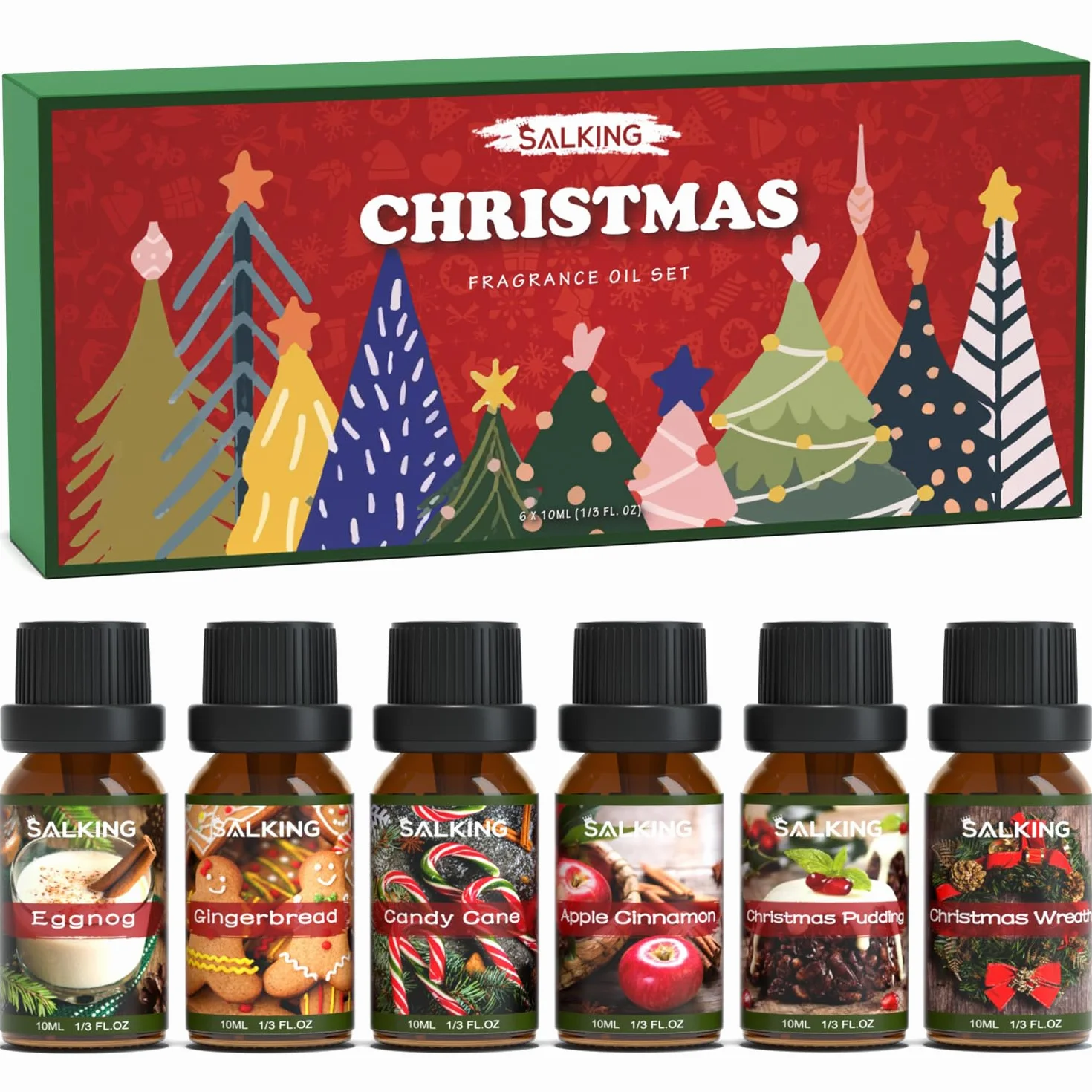 SALKING Zestaw olejków eterycznych 6 x 10 ml 100% bio aromaterapia prezentowy