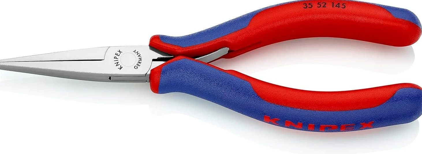 KNIPEX Szczypce dla elektroników ze złączem wsuwkowym z osłonkami wielokomponentowymi 145 mm, 35 52 145