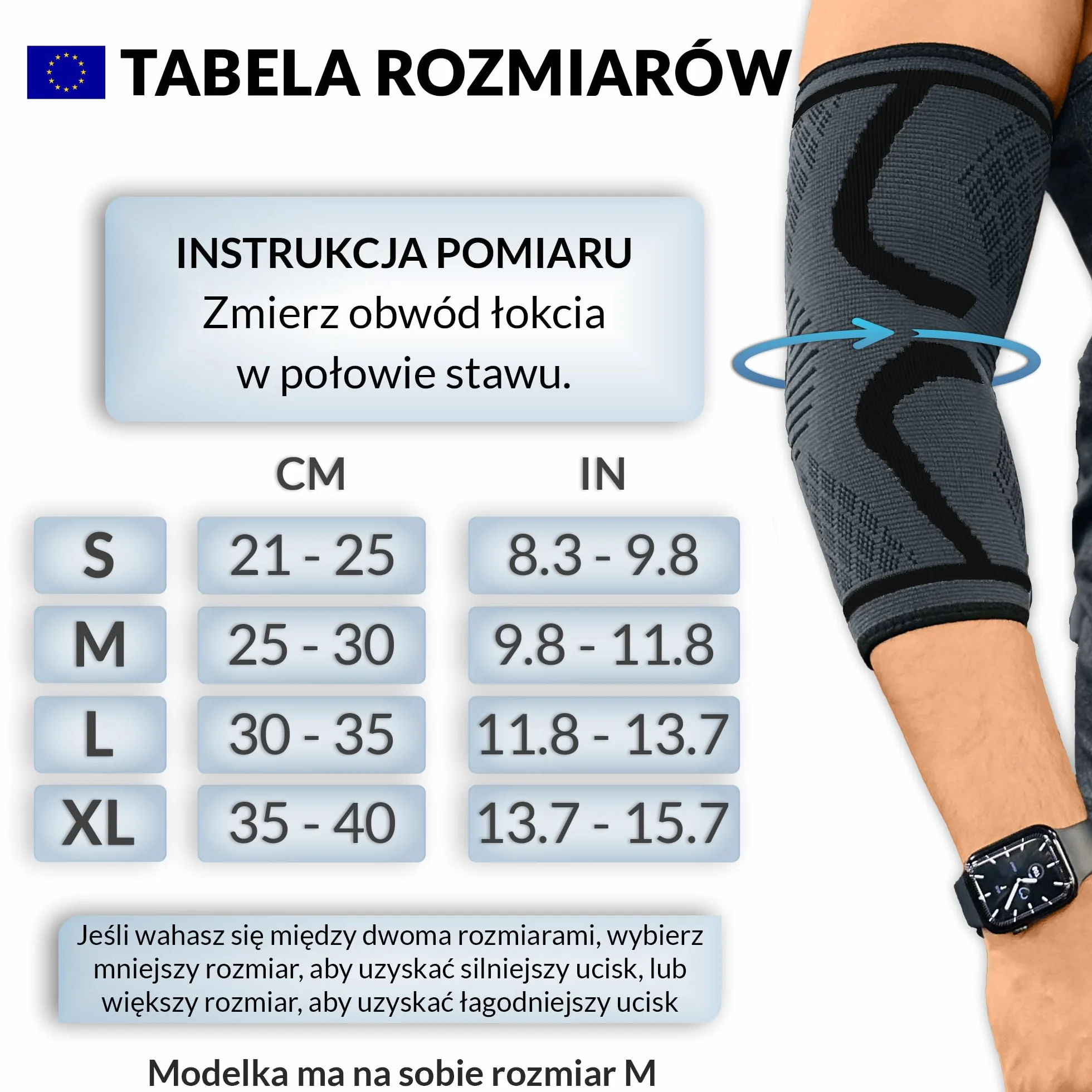360 RELIEF Orteza na łokieć dla mężczyzn i kobiet – rękaw na łokieć do uprawiania sportu, kulturystyki, wsparcia stawów – kompresyjna orteza na łokieć z workiem na pranie