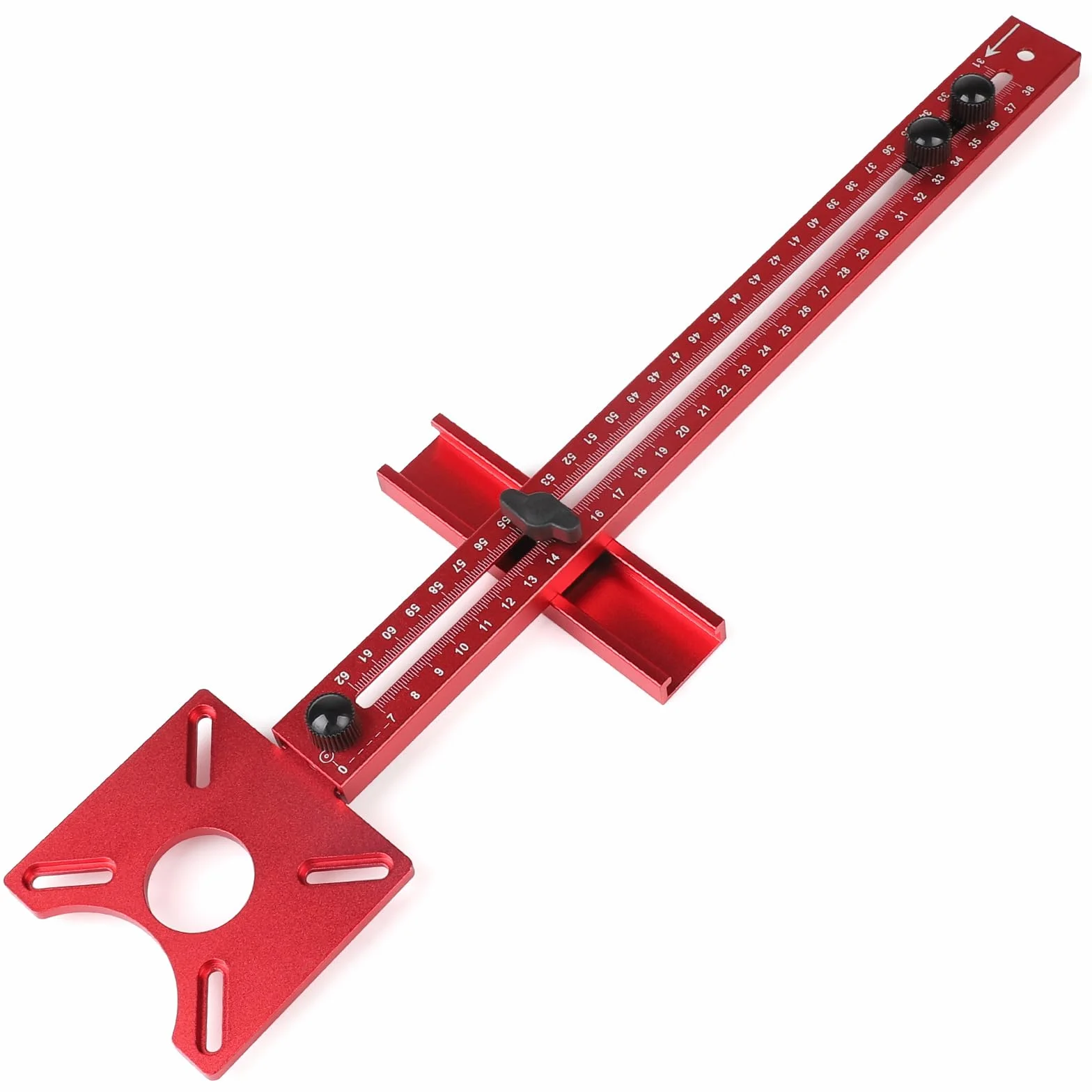 DBREAKS Uchwyt frezujący ze stopu aluminium 4 w 1, uchwyt do rowków frezujących, okrągła maska tnąca do narzędzia frezarskiego, do frezowania routera, frezarki (prosta krawędź)