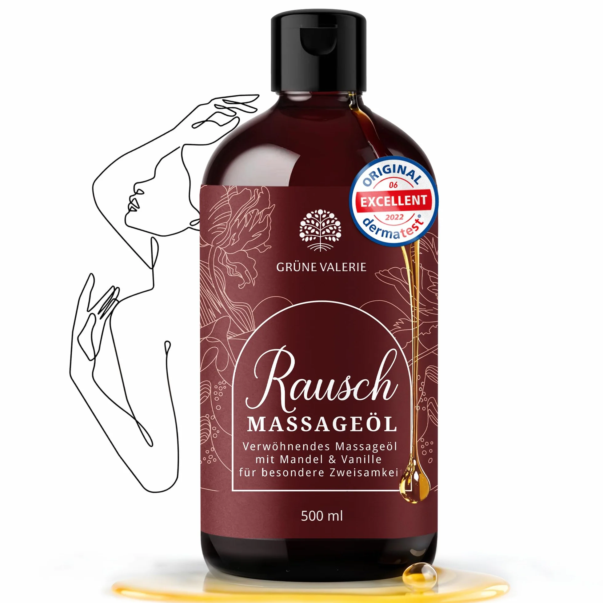 Olejek do masażu Kamasutra 500 ml migdał wanilia ślizgowy relaks stymulacja