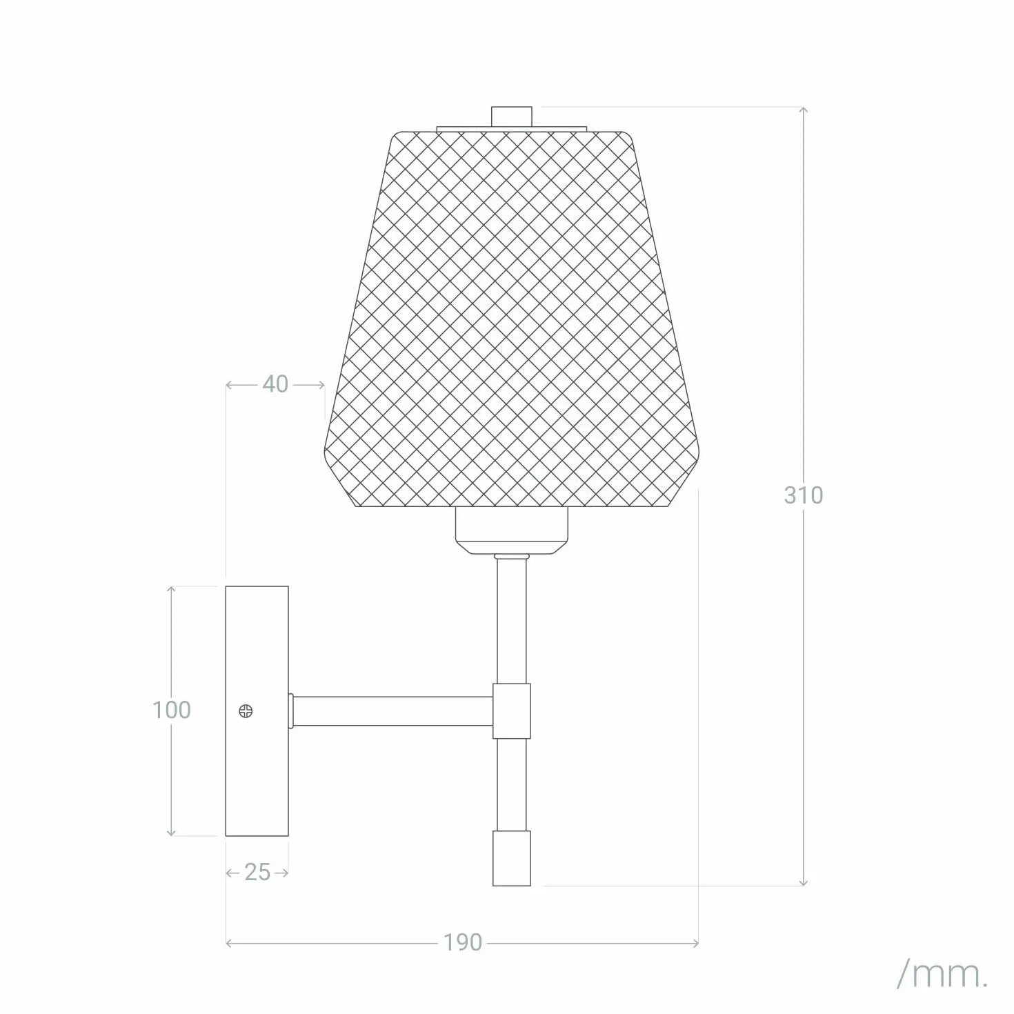 LEDKIA LIGHTING Kienkiet Ścienny z Metalu i Szkła Stiklu Złoty E27