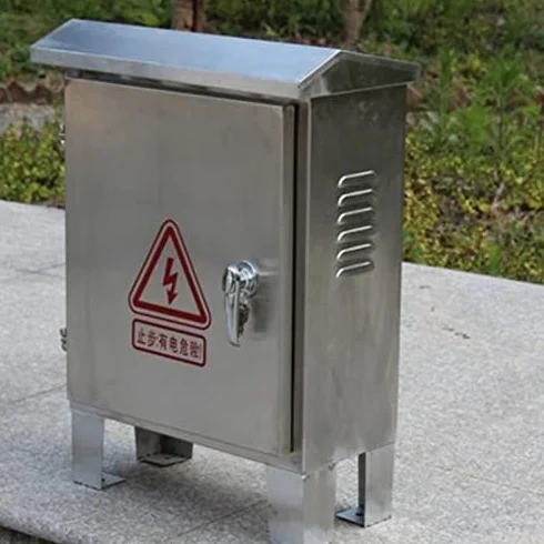Obudowa skrzynki przyłączeniowej Elektryczna skrzynka przyłączeniowa ze stali nierdzewnej, IP 67 Odporna na warunki atmosferyczne obudowa elektryczna Skrzynka zasilająca z pokrywą na zawiasach(H50 x