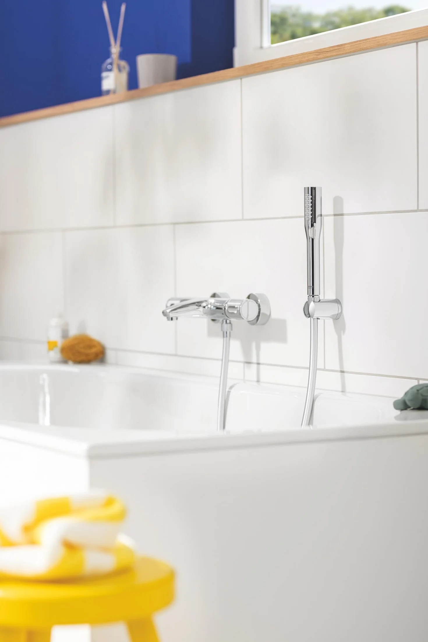 GROHE Vitalio Get – słuchawka prysznicowa, 1 rodzaj strumienia (doskonały obraz strumienia, nadaje się do podgrzewaczy wody, słuchawka prysznicowa z podwójnymi ściankami, system zapobiegający