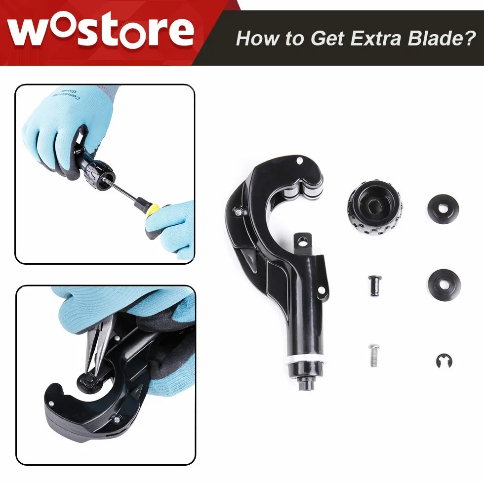 Wostore Obcinak do rur do cięcia miedzi, plastiku, aluminium, mosiądzu i stali nierdzewnej, obcinak do rur 1/20.3 cm-1-5/20.3 cm (3-35 mm)