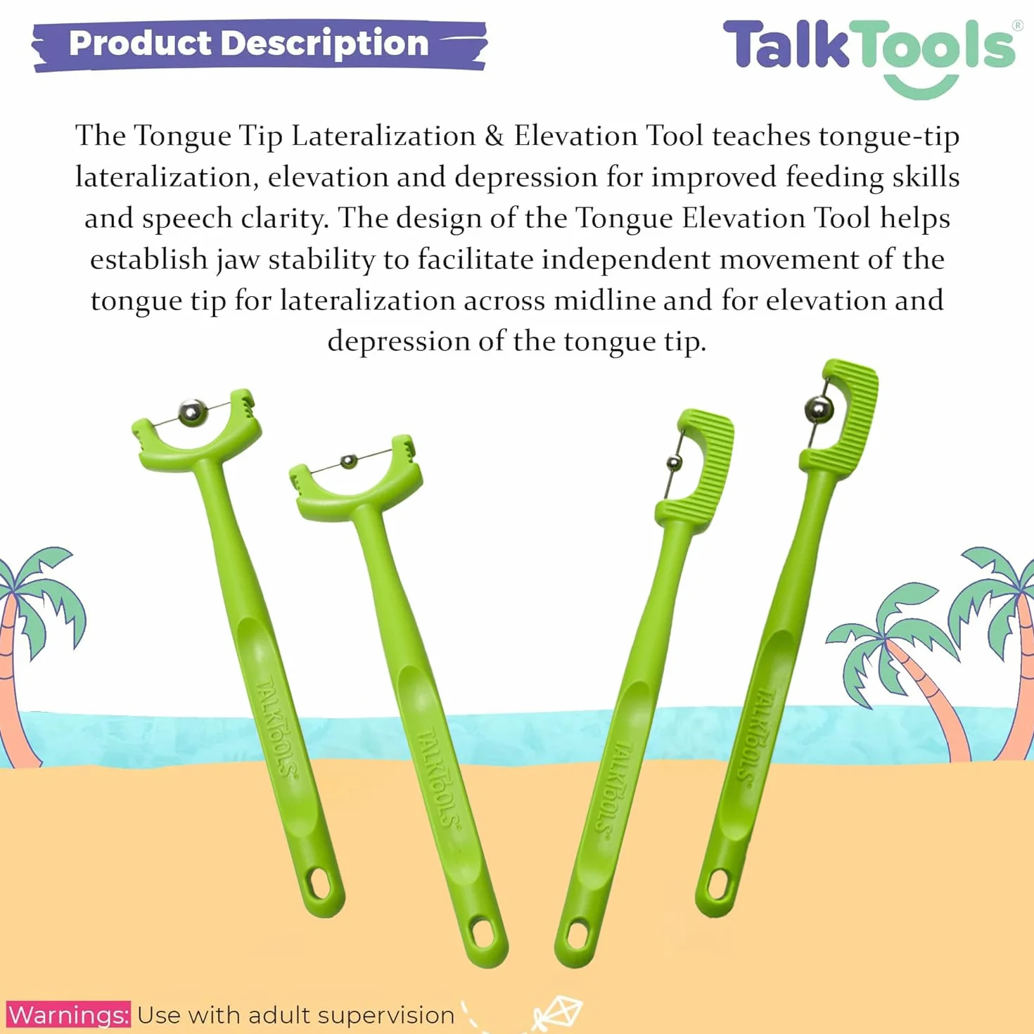 TalkTools Tongue Tip Lateralization & Elevation Tools - zestaw 2 narzędzi do terapii mowy TalkTools