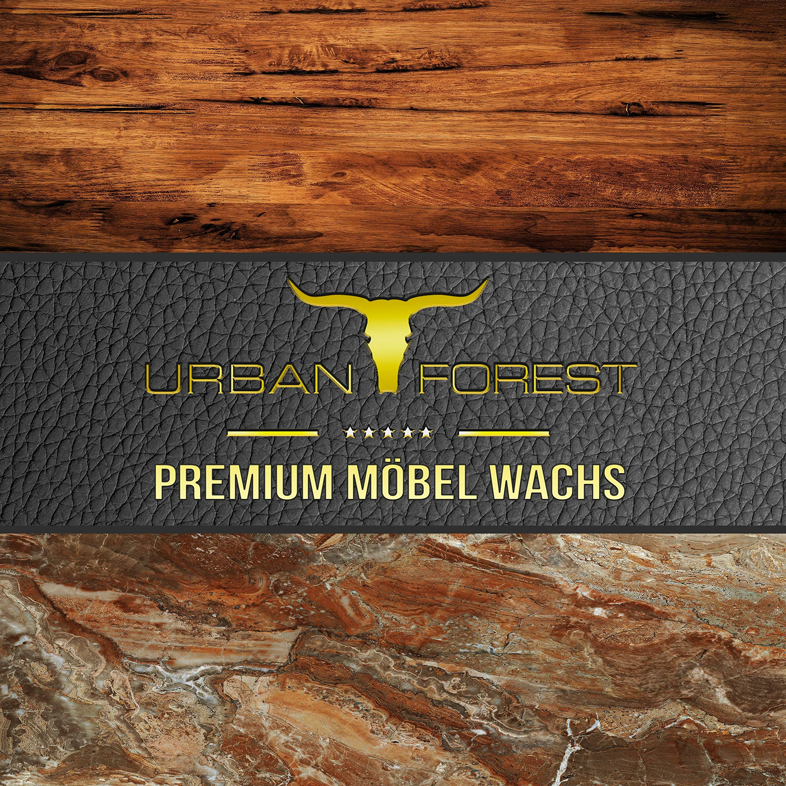 Urban Forest bezbarwny wosk premium do mebli do pielęgnacji mebli i ochrony drewna wewnątrz i na zewnątrz, wosk do drewna z woskiem pszczelim do pielęgnacji drewnianych mebli, 500 ml.