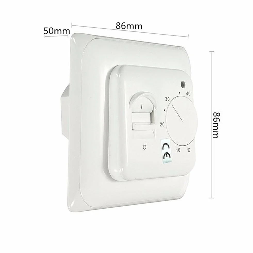Termostat pokojowy Premium do ogrzewania podłogowego, klimatyzacji, przełącznik regulacji temperatury 16 A 230 V biały