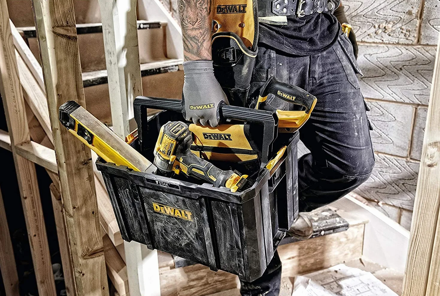 DEWALT Praktyczny Dwst1-71228 - cajón abierto tstak dla profesjonalistów i majsterkowiczów do pracy profesjonalnej wysoka trwałość