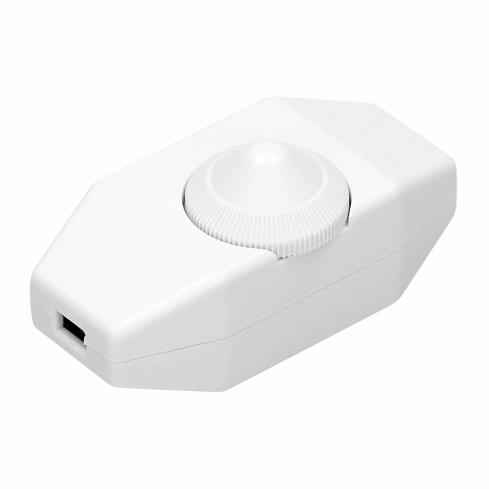 PERFECT Ściemniacz pośredni ze sznurkiem – ściemniacz do oświetlenia z przełącznikiem kółek – 80 W – bezstopniowy – biały