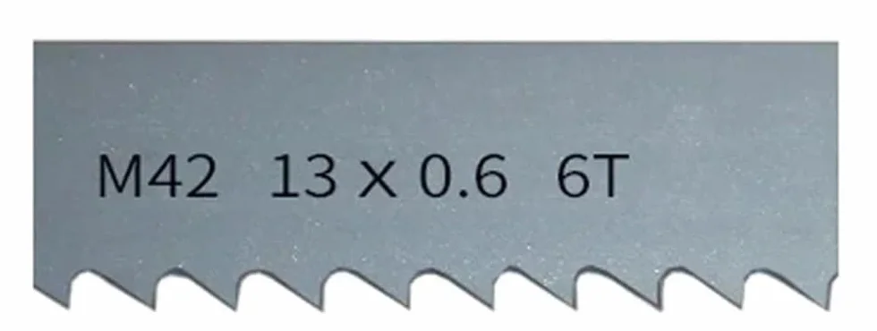 Brzeszczot piły, Brzeszczoty taśmowe bimetaliczne M42 1/2", 6TPI, 13x0,6 mm, wielodługościowe, do cięcia twardego drewna i metalu, 1 szt(1780mm)