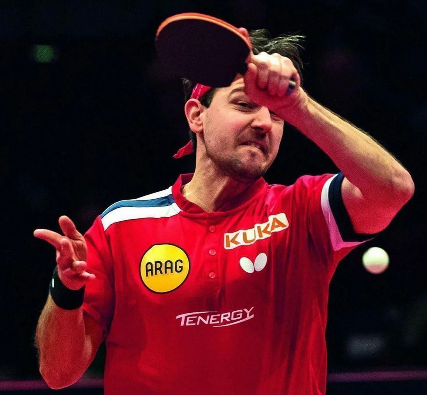 Butterfly® Timo Boll SG99 rakieta do tenisa stołowego, profesjonalna rakieta do tenisa stołowego i zawodów, taktycznie rutynowani gracze, wykładzina Wakaba z certyfikatem ITTF, anatomiczny kształt