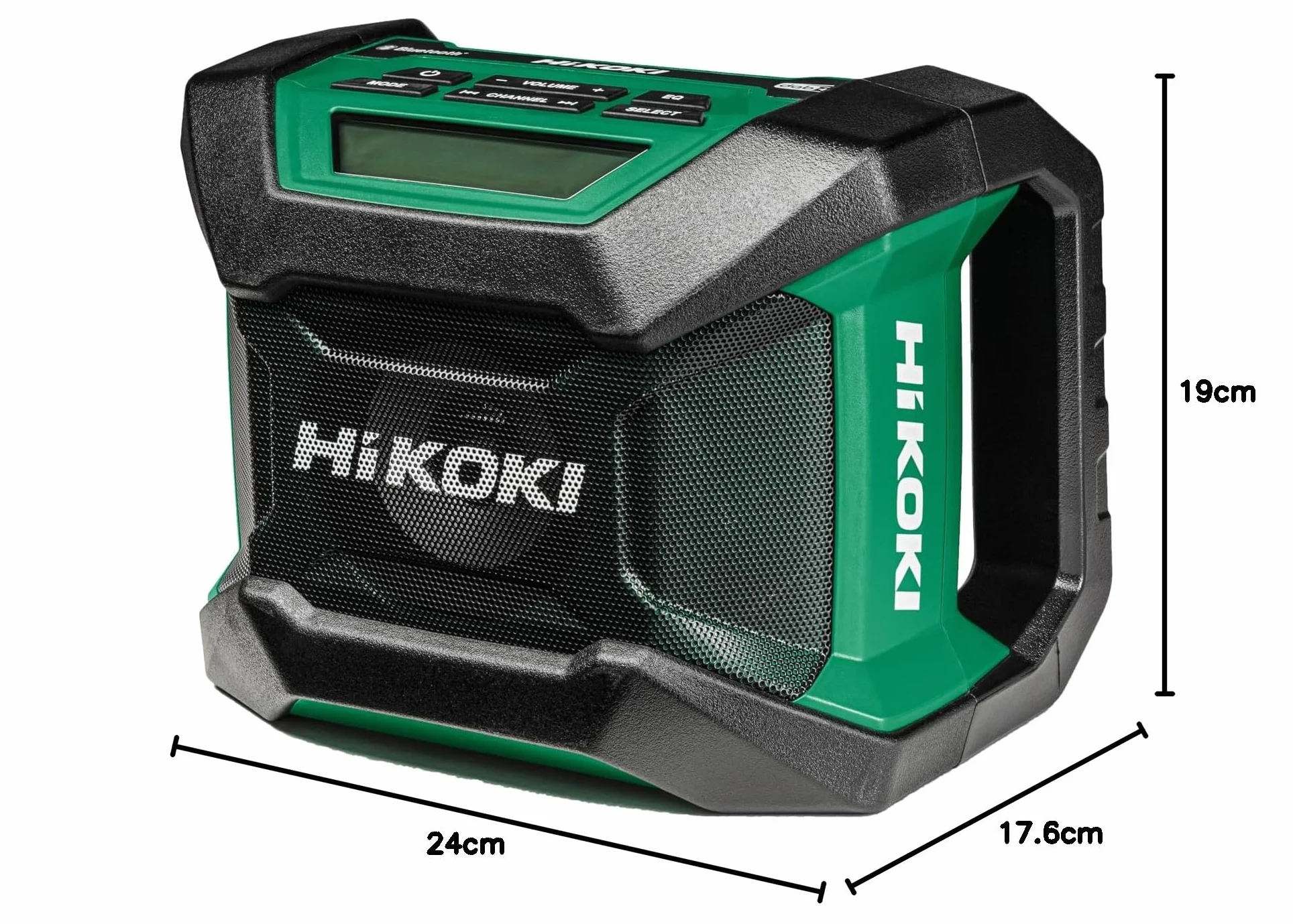 HiKOKI Akku-Baustellenradio UR18DA (Schnurloses Radio, Radiofrequenz: FM/DAB, kann mit Netzadapter oder mit Akku betrieben werden)