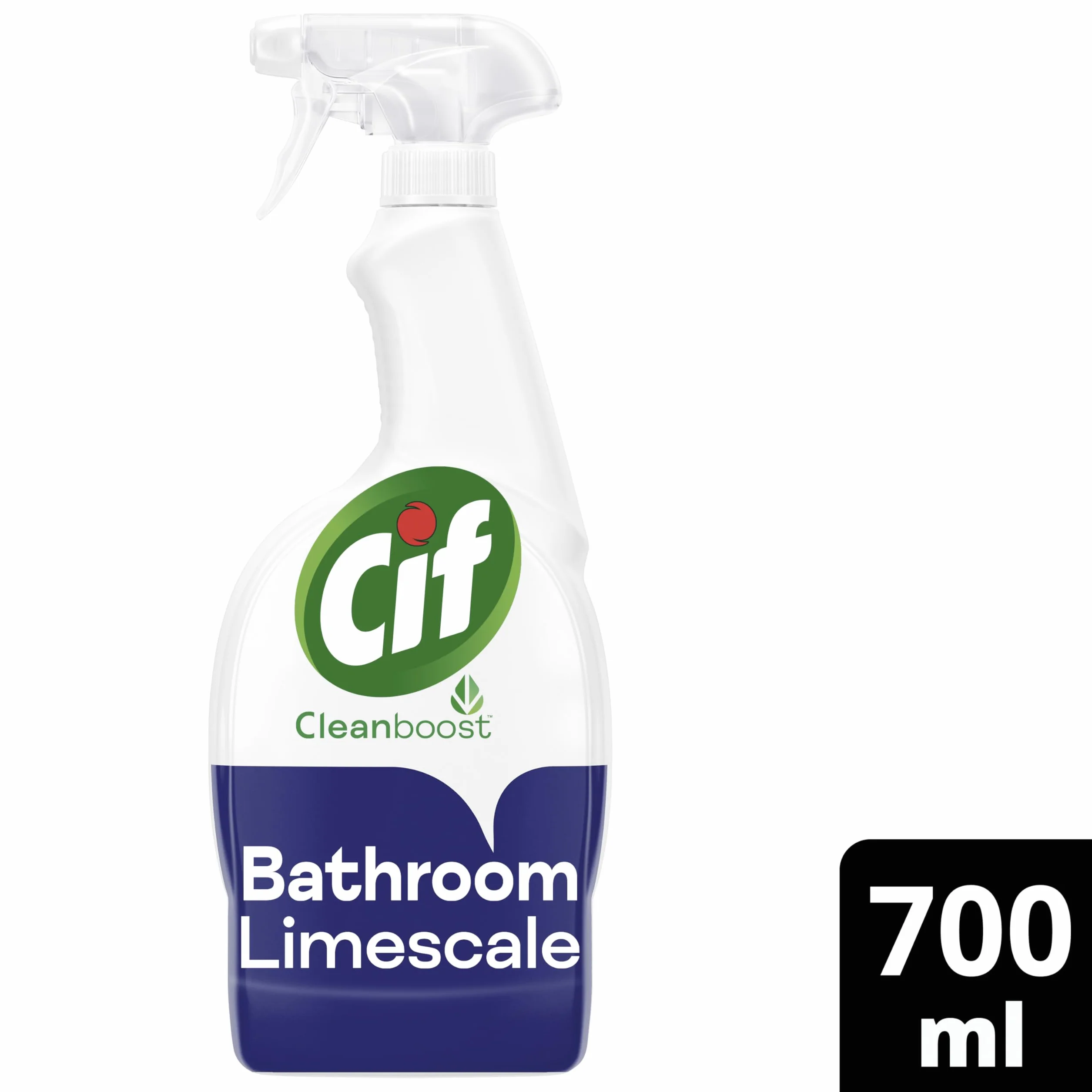 Cif Cleanboost Spray łazienkowy 100% usuwania brudu i kamienia do czyszczenia powierzchni ceramicznych, chromu, emalii, plastiku i stali nierdzewnej, 700 ml