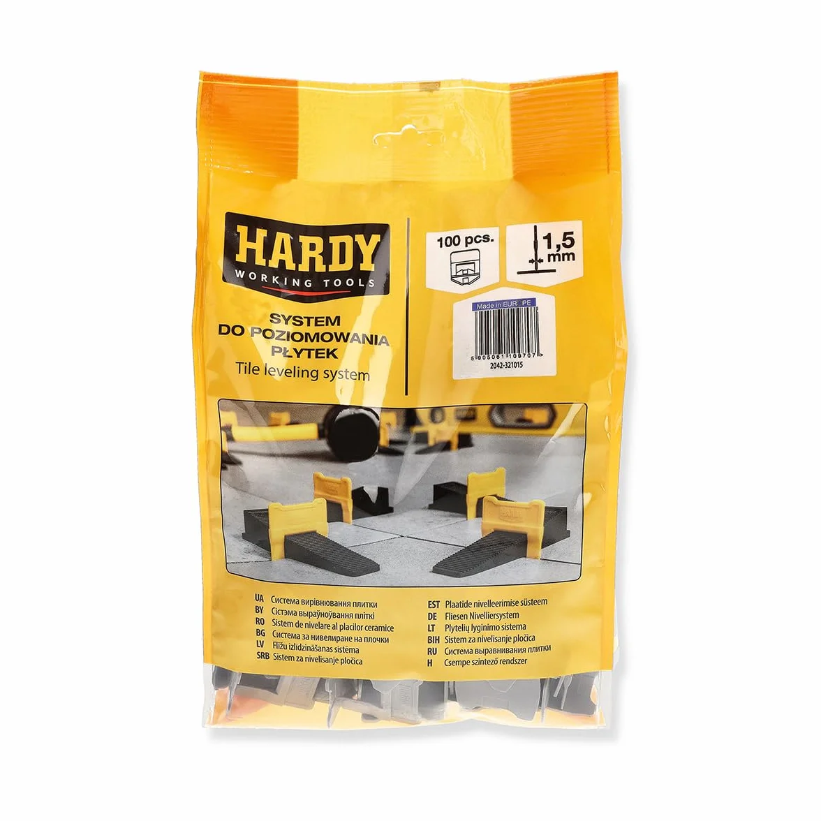 HARDY klipsy do fug 1,5 mm 100 sztuk