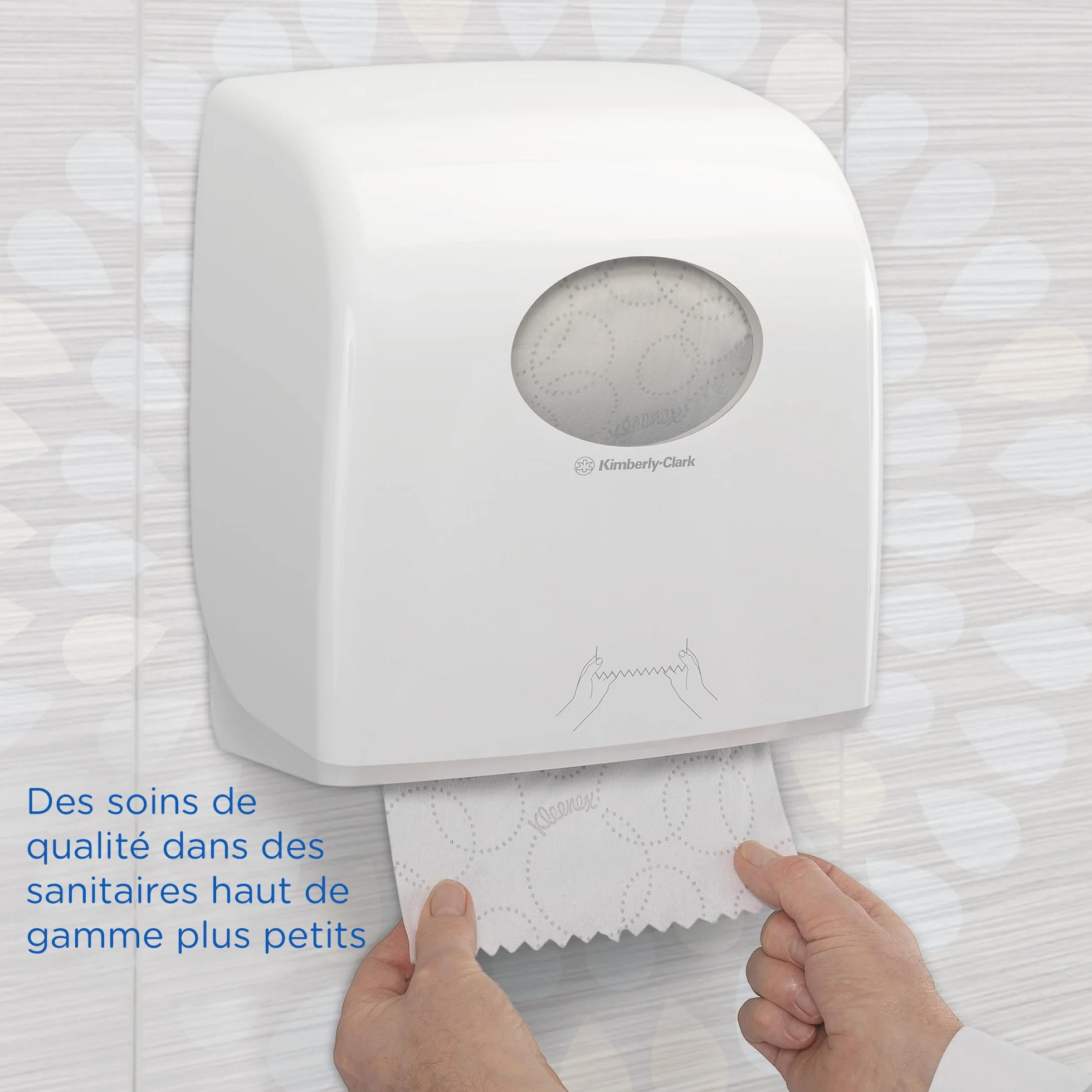Ręczniki papierowe w rolce Kleenex Ultra Slimroll 6781 — dwuwarstwowe papierowe ręczniki w rolce, 6 × biała rolka ręczników papierowych o długości 100 m